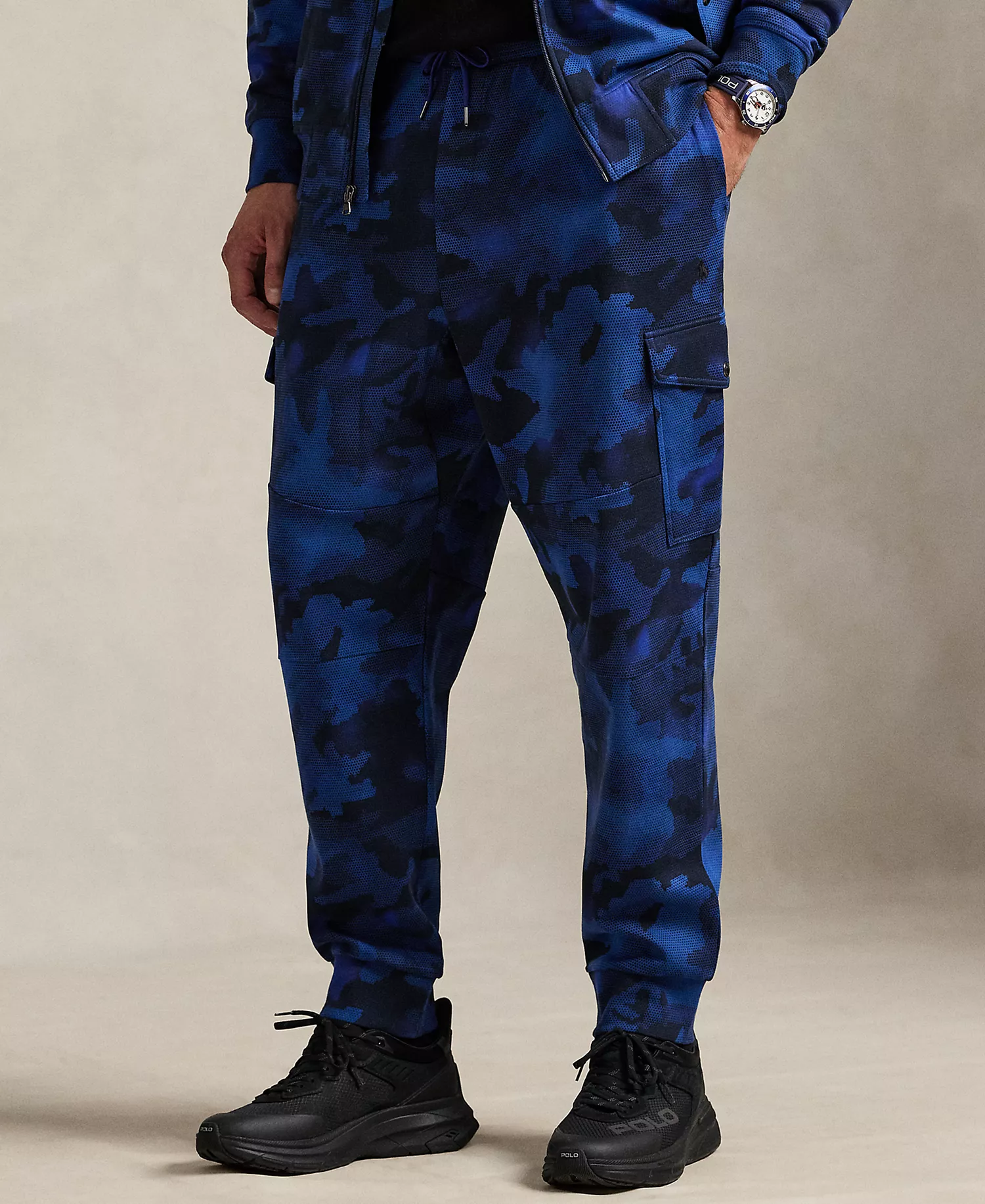 Men's Big & Tall Camo Print Cargo Jogger Pants - Spy Camo - 2LT