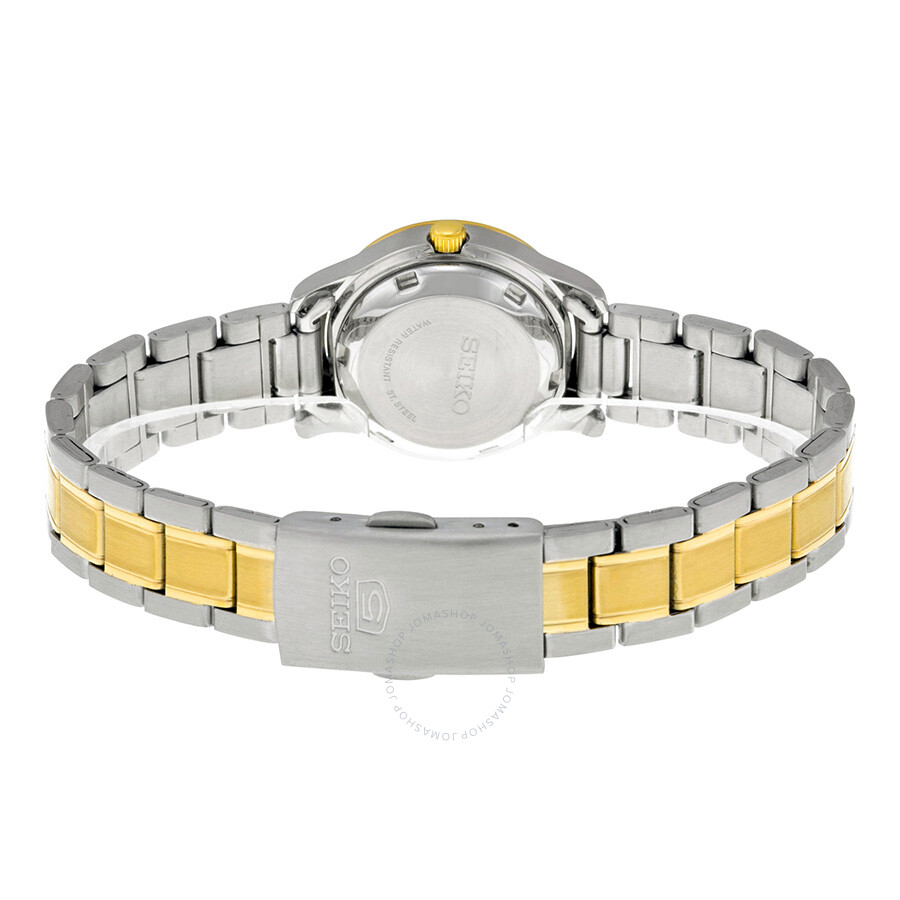 Seiko 5 Automatic White Dial Two-tone Ladies Watch