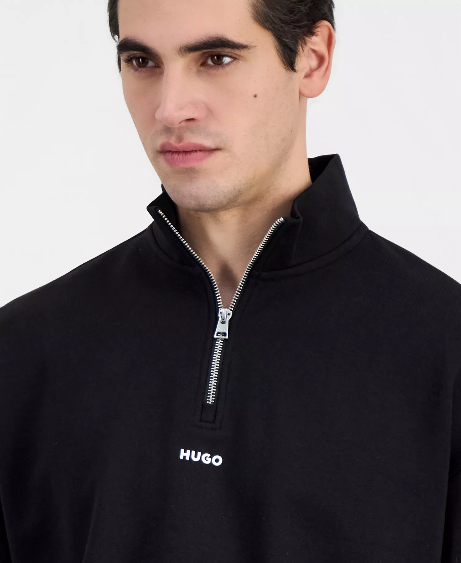 Men's Durty Relaxed-Fit Half-Zip Sweatshirt - BLACK - S