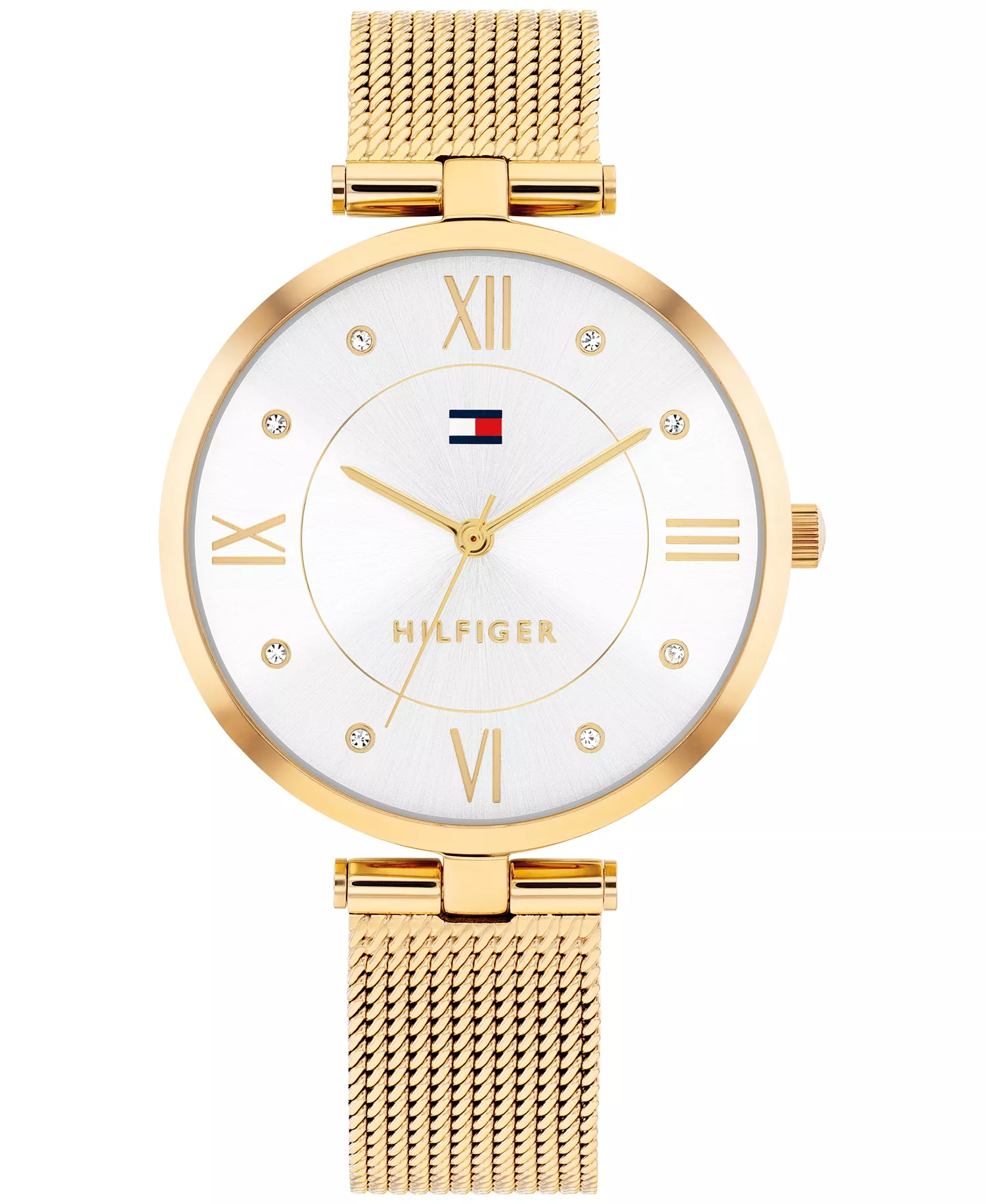 Women's Quartz Gold Tone Stainless Steel Mesh Bracelet Watch, 34mm - Gold - 34