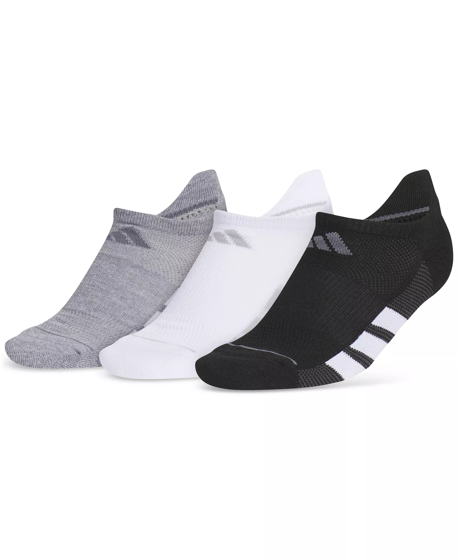 Women's 3-Pk. All Day Training No Show Socks - Grey/white/black - 5-10