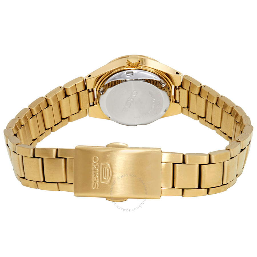 Seiko Series 5 Automatic Gold Dial Ladies Watch
