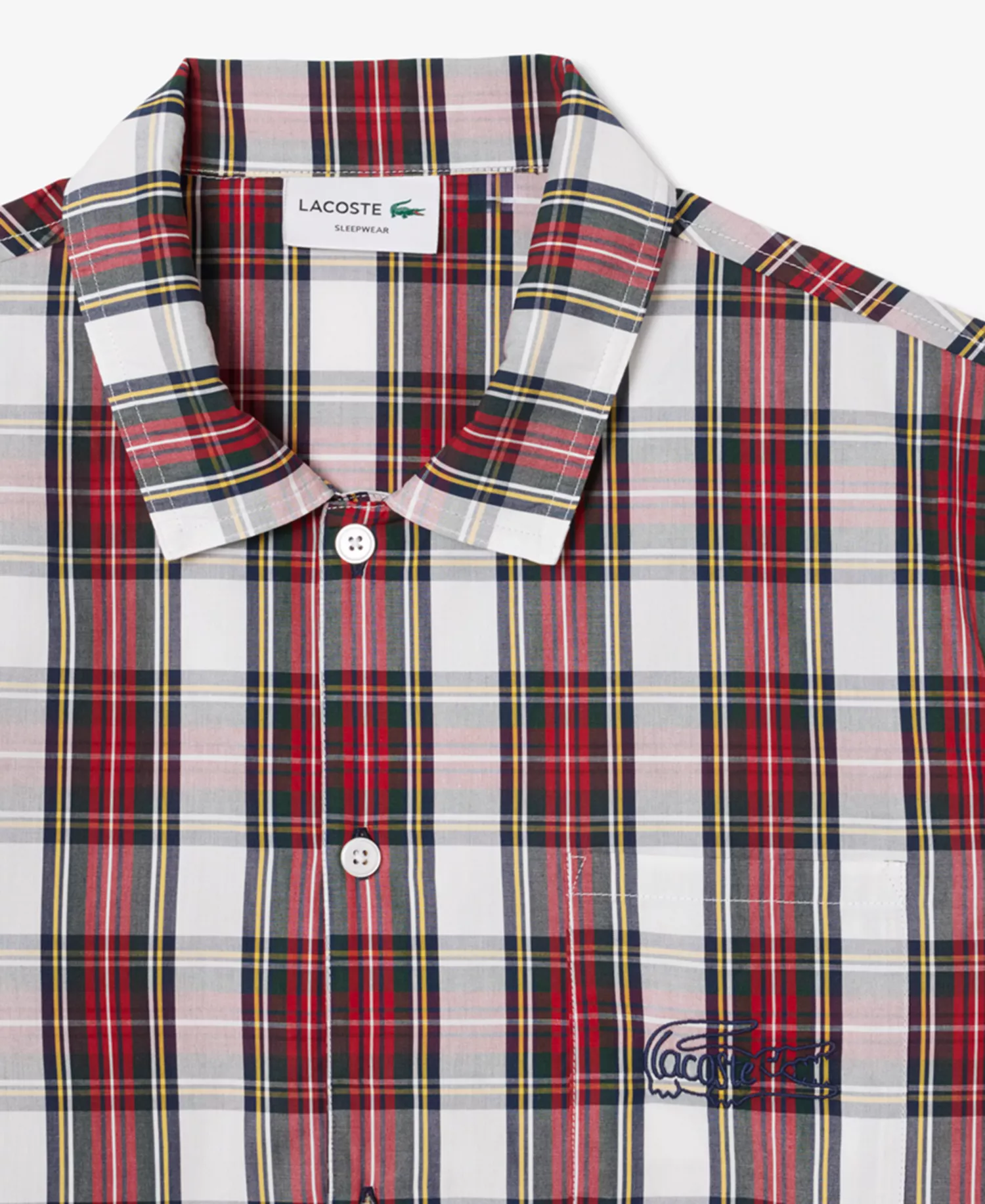 Men's Poplin Plaid Pattern Pajama Set - Ladybird/Multicolor - L