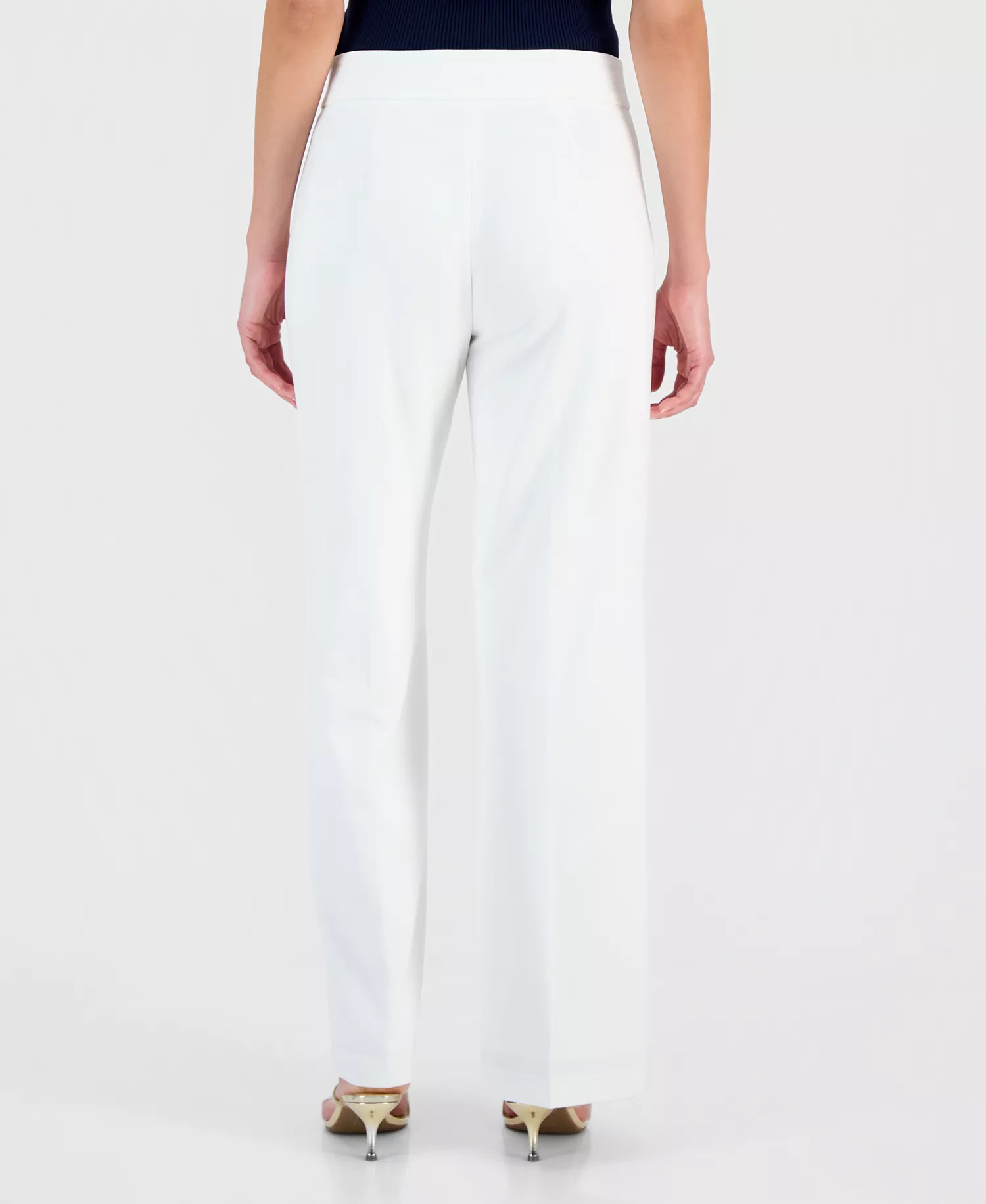 Women's Extended-Tab Wide-Leg Ankle Pants - White Star - 16