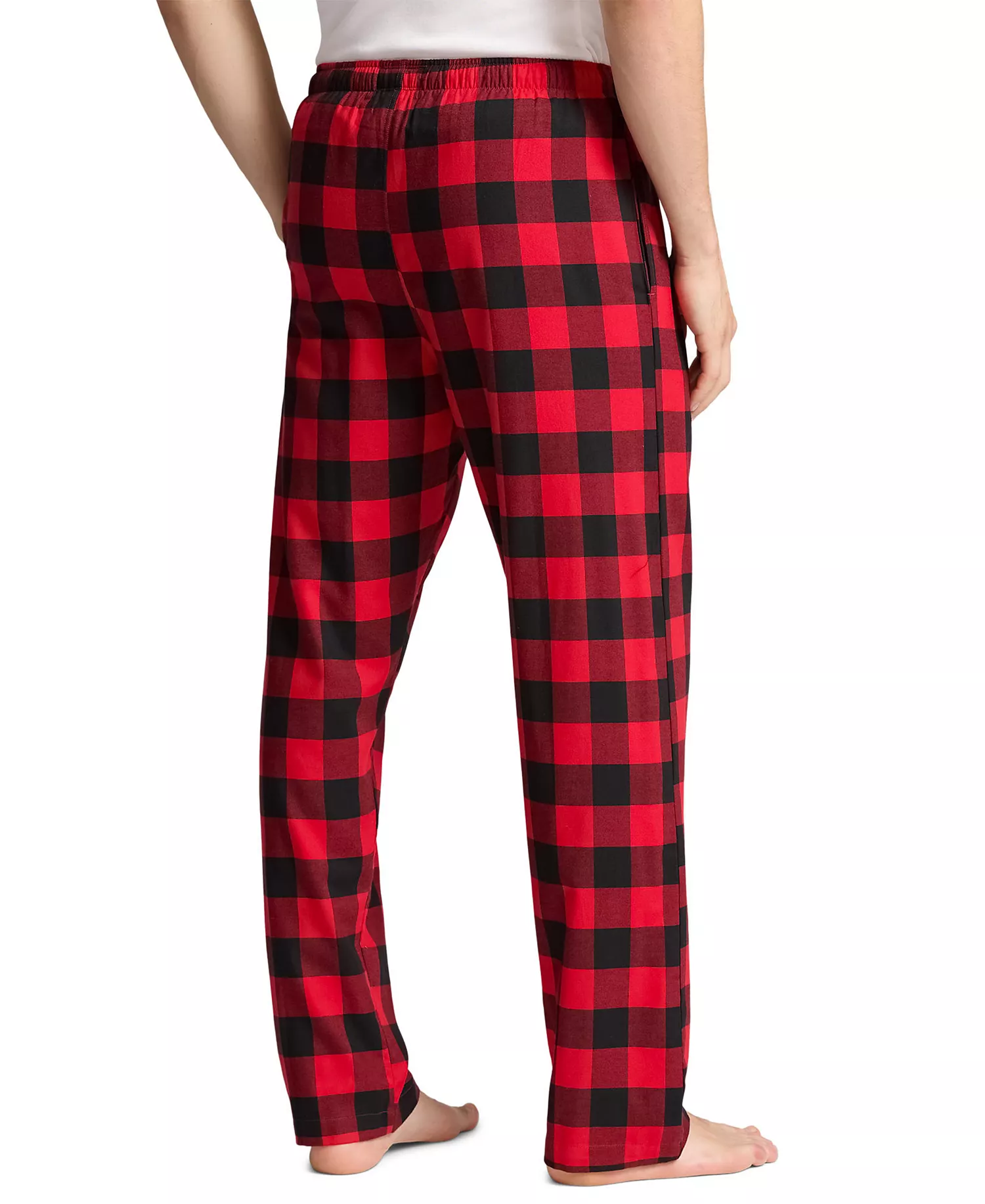 Men's Plaid Flannel Pajama Pants - Red Plaid - L