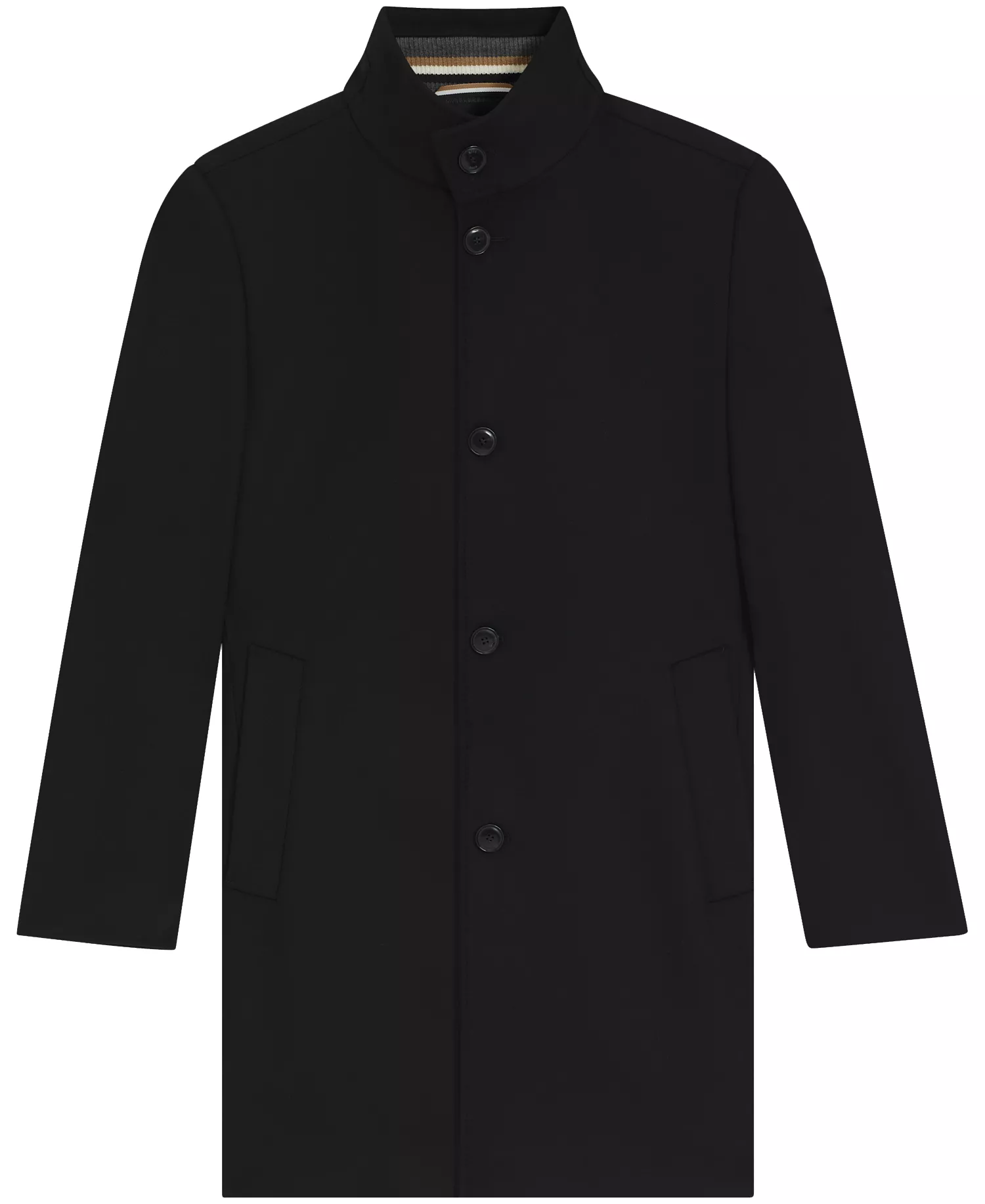 Men's Wool Cashmere Slim-Fit Coat - Black - 34R