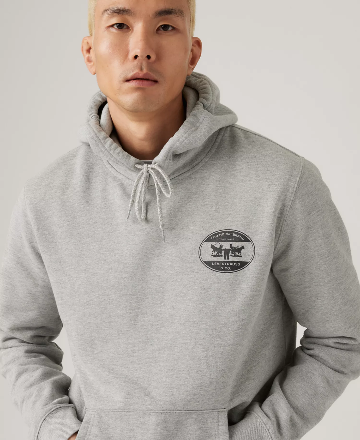 Men's Standard-Fit Batwing Logo-Print Hoodie  - Heather Gray - 2XL