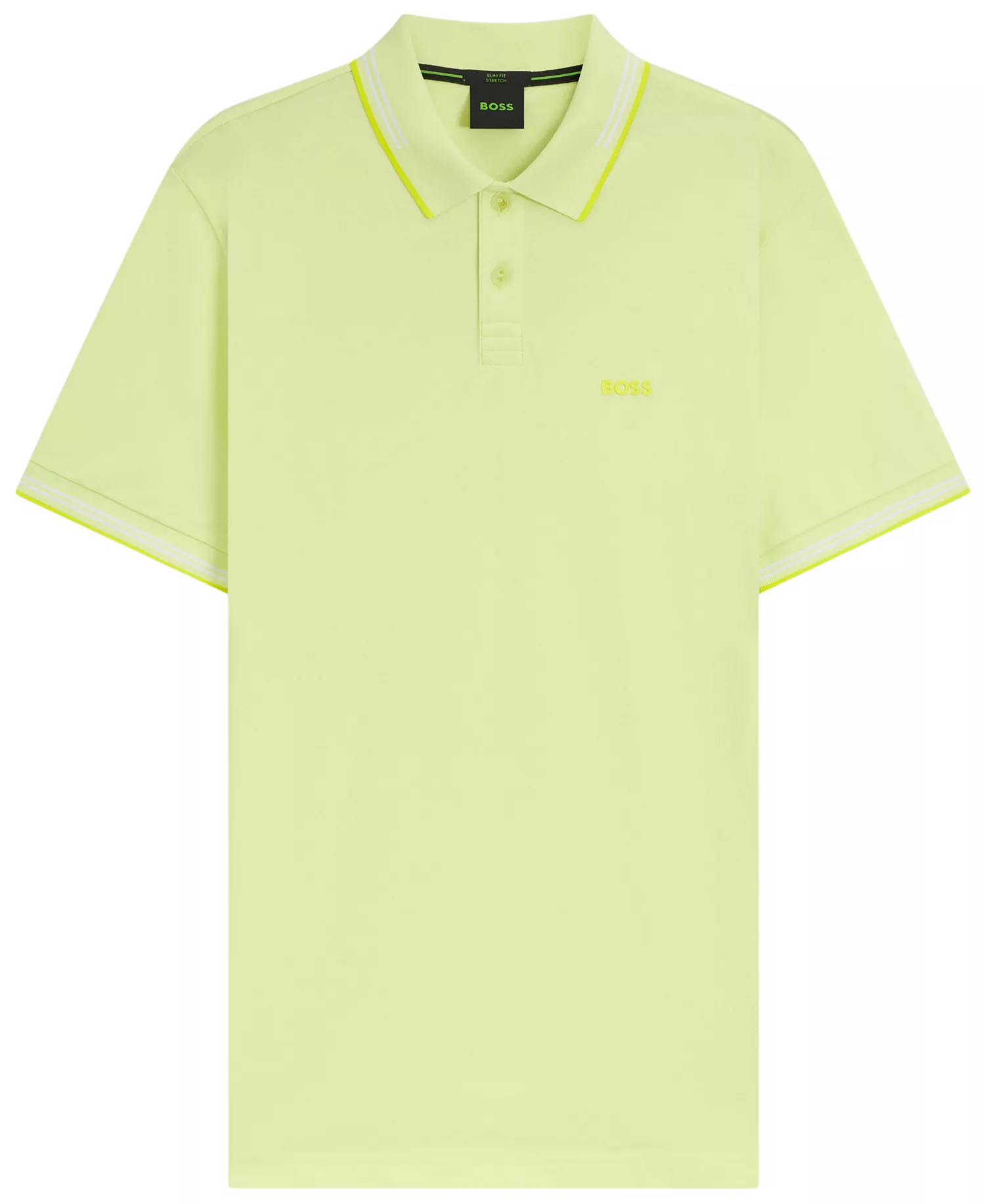 Men's Branding Stretch-Cotton Slim-Fit Polo Shirt - Light Green - L