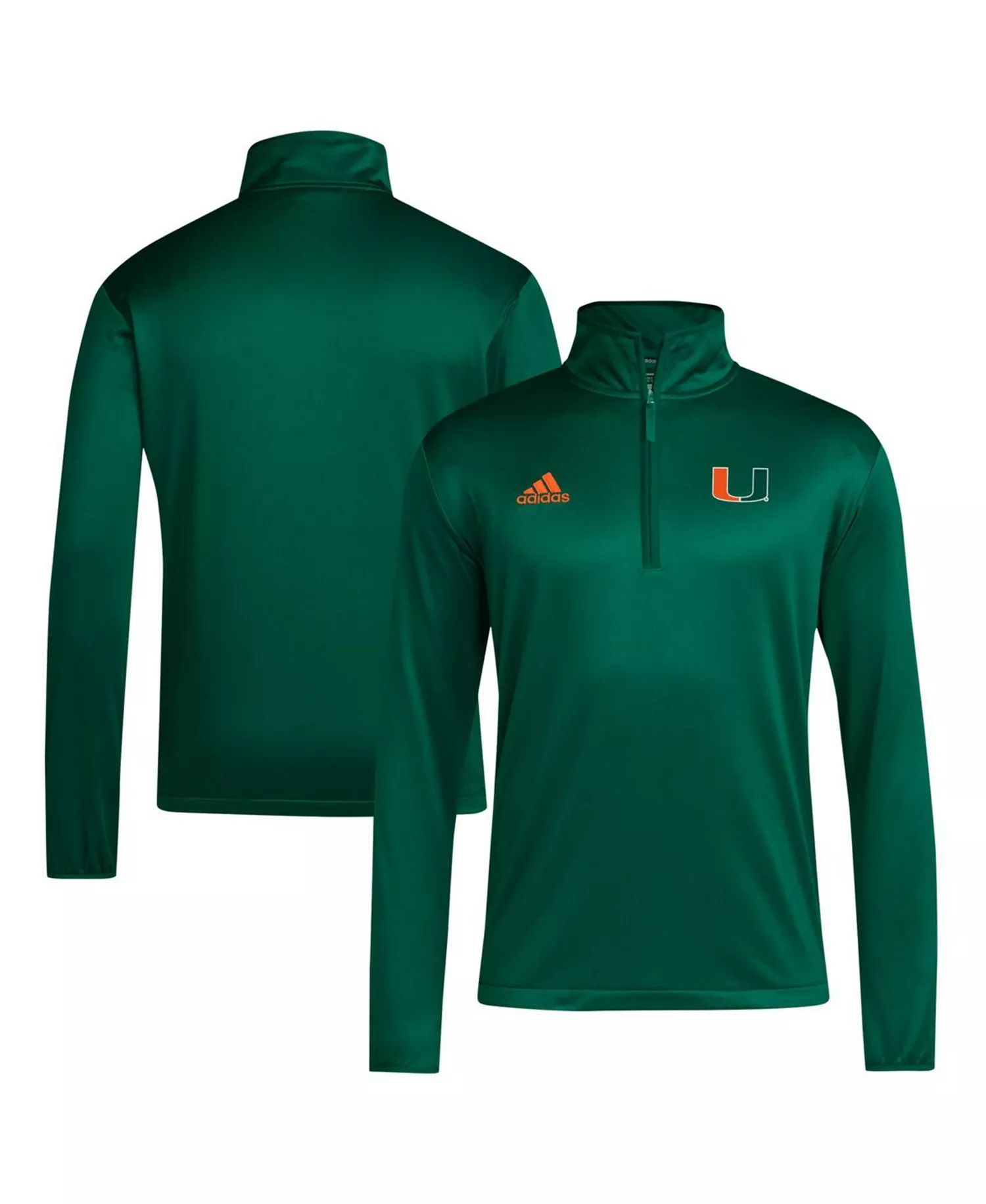 Men's Green Miami Hurricanes Coaches Sideline Quarter-Zip Top - Green - 2XL