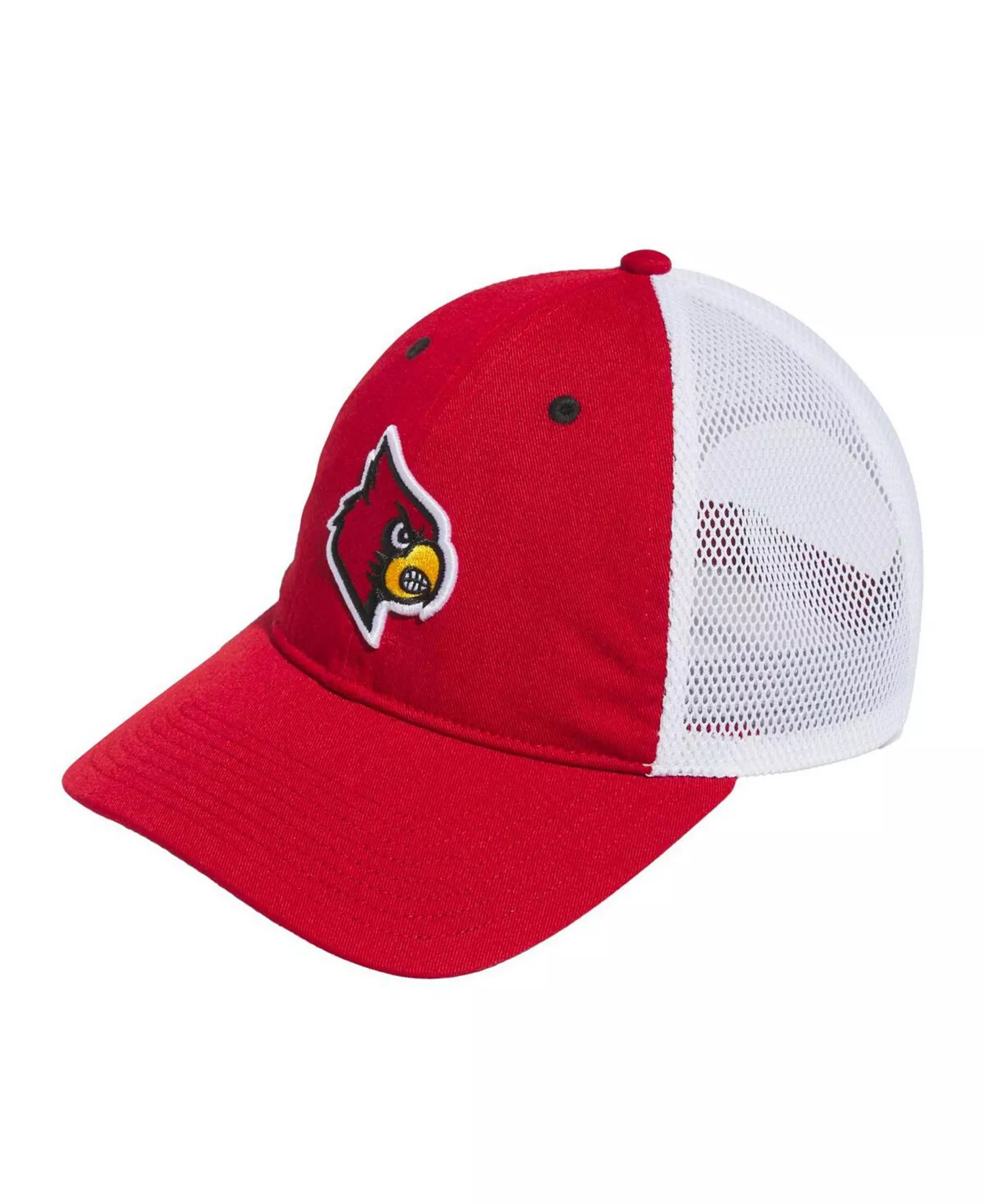 Men's Red Louisville Cardinals Mascot Slouch Trucker Adjustable Hat - Tmpwrd/whi - 0S