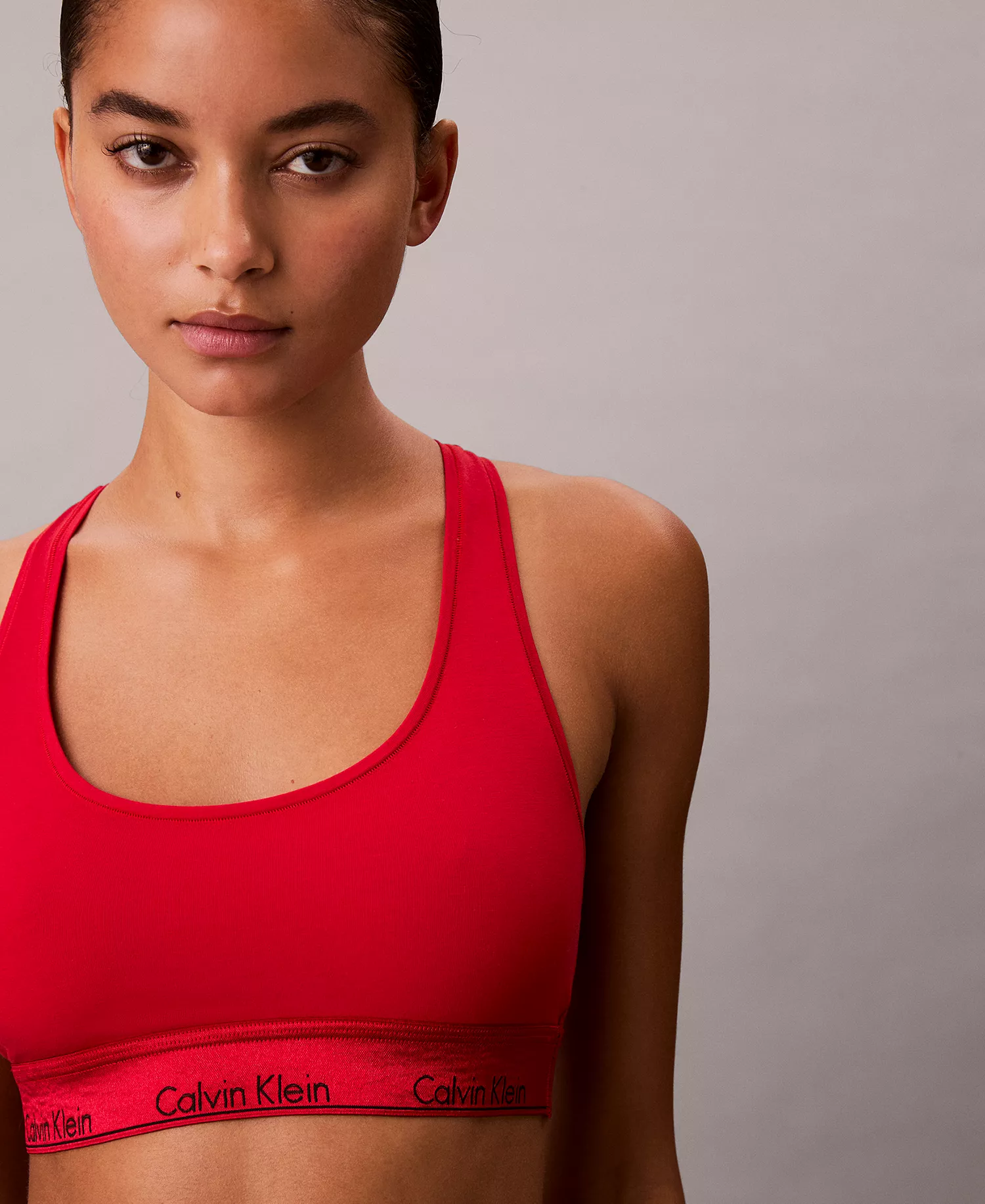 Women's Icon Cotton Holiday Unlined Bralette QF8547 - Adrenaline Rush - L