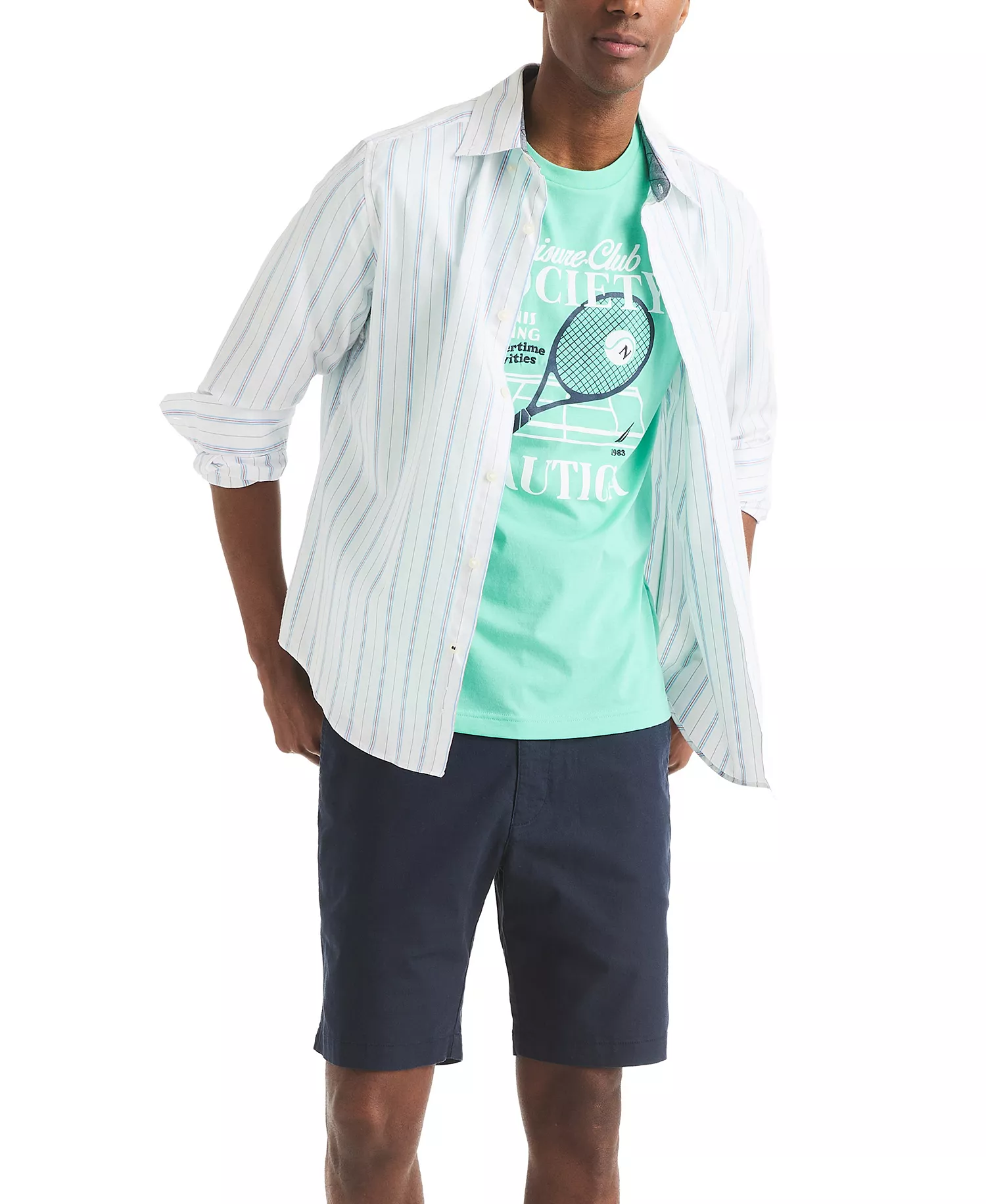 Men's Tennis Classic-Fit Graphic T-Shirt - Mint Sprig - 2XL