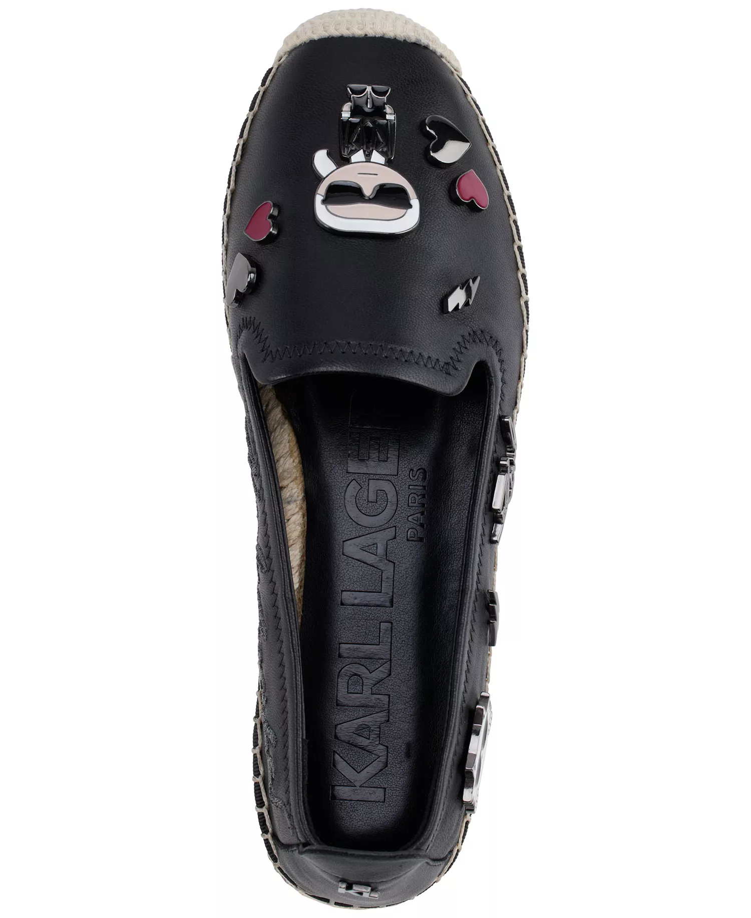 Women's Michaela Embellished Slip-On Espadrille Flats - Black - 10M