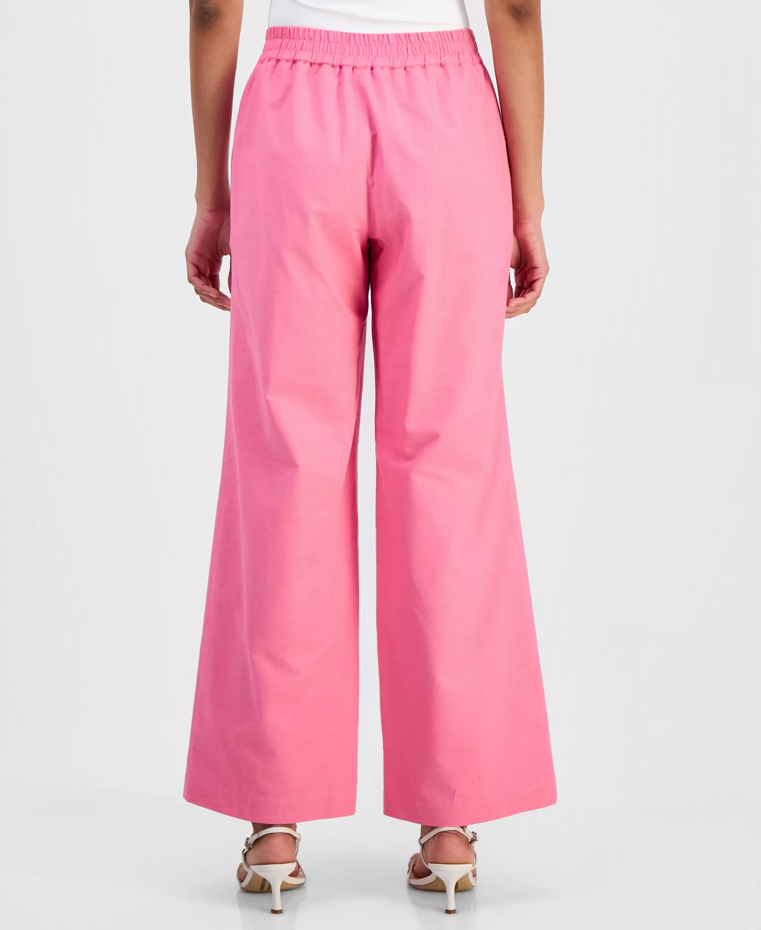 Women's Pull-On Embroidered Pants - Parisian Pink - L