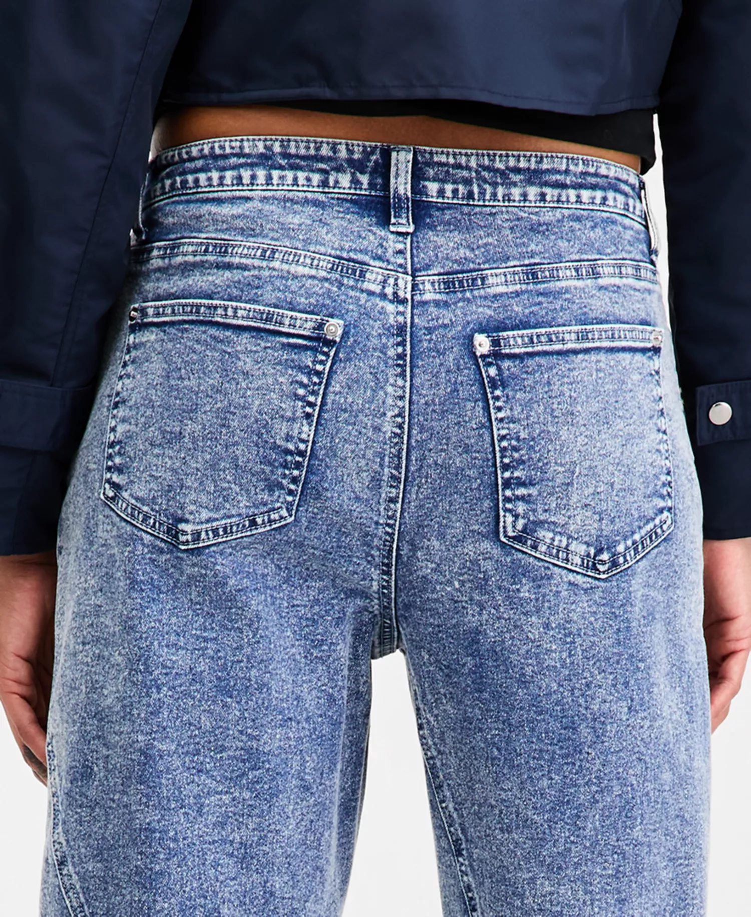 Women's Twisted-Seam Acid-Wash Jeans, Macy's Exclusive - Acid Wash - 0