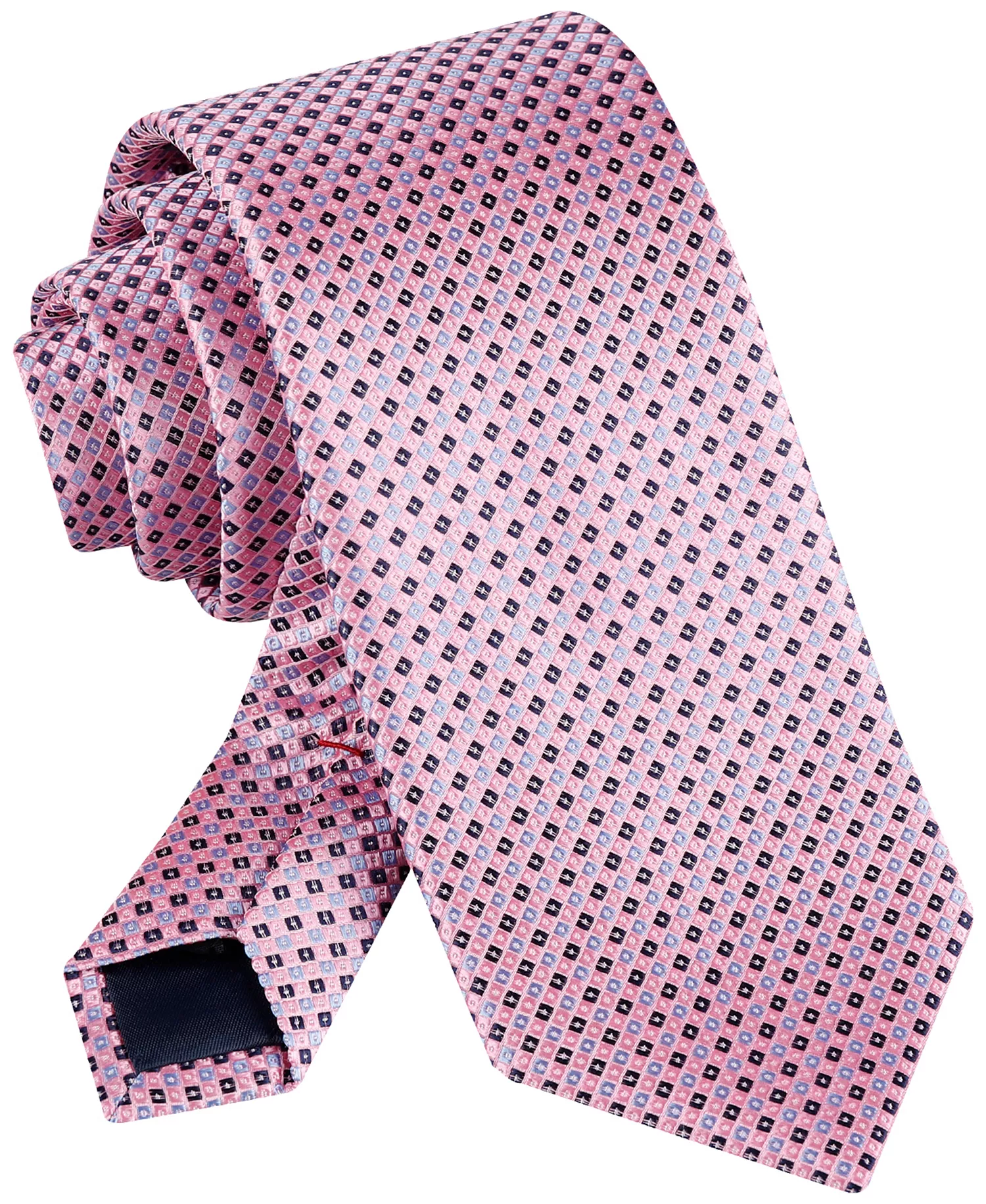 Men's Micro-Grid Tie - Pink - ONE SIZE