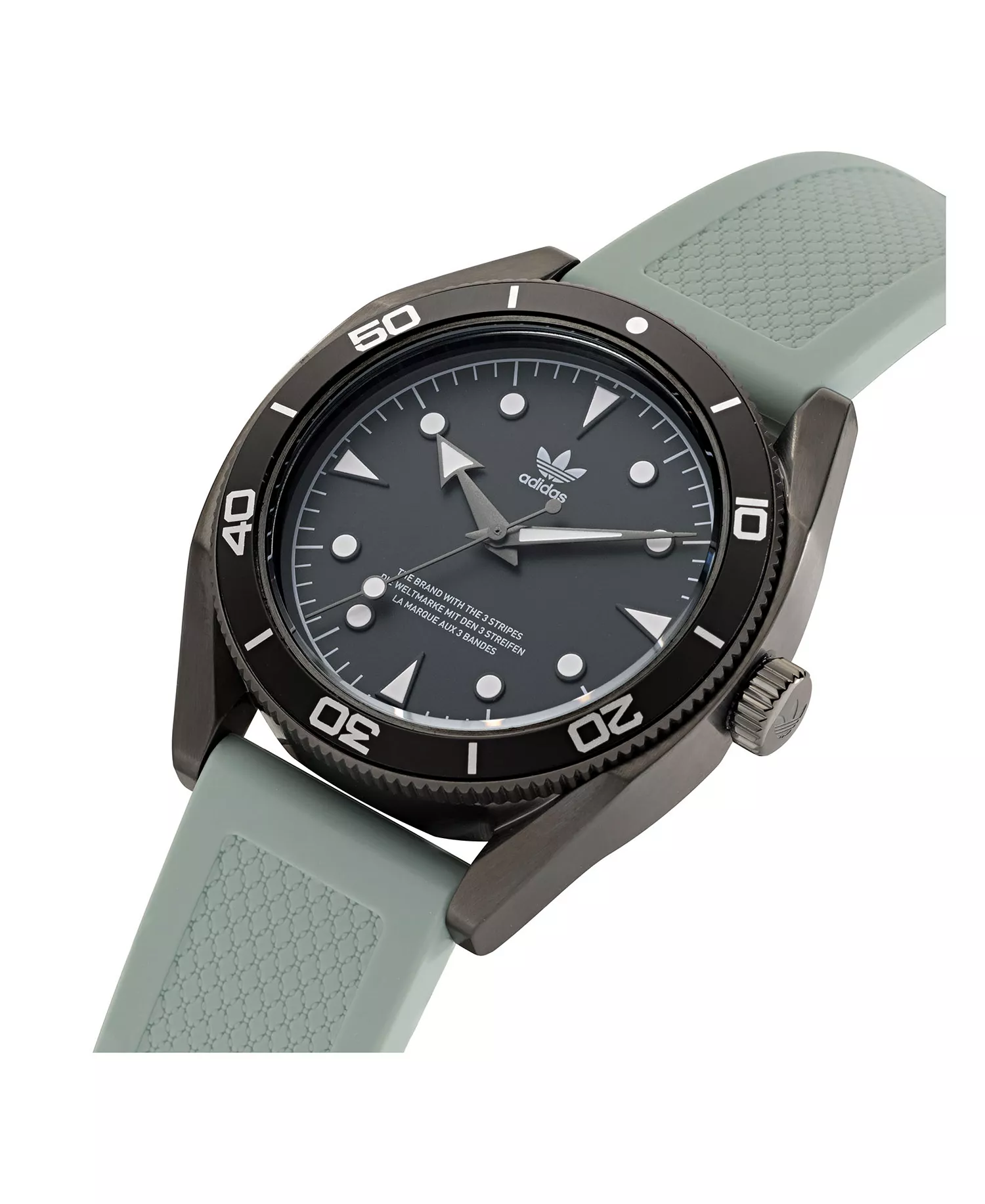Unisex Three Hand Edition Two Gray Silicone Strap Watch 42mm