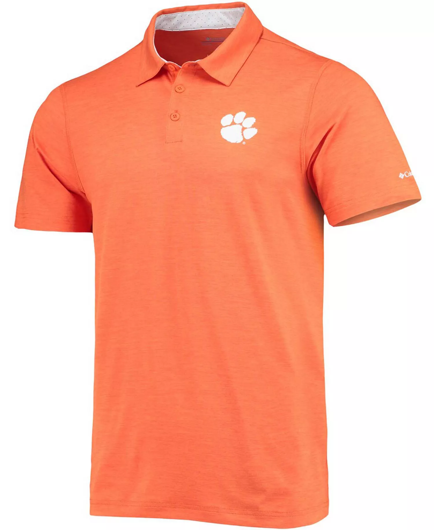 Men's Orange Clemson Tigers Tech Trail Space Dye Omni-Shade Polo - Orange - XL