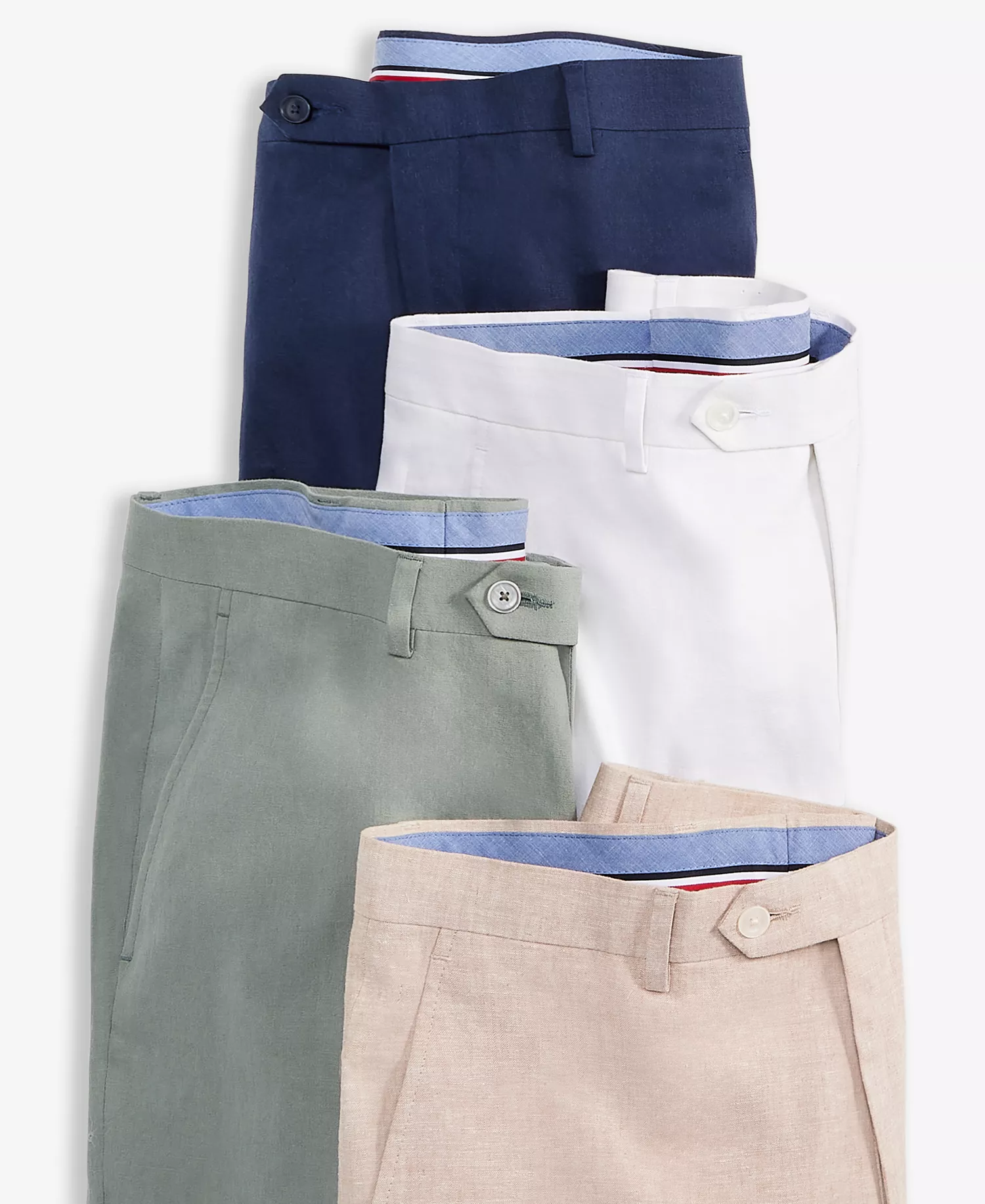Men's Modern-Fit Linen Pants - Light Tan - 30 - 30