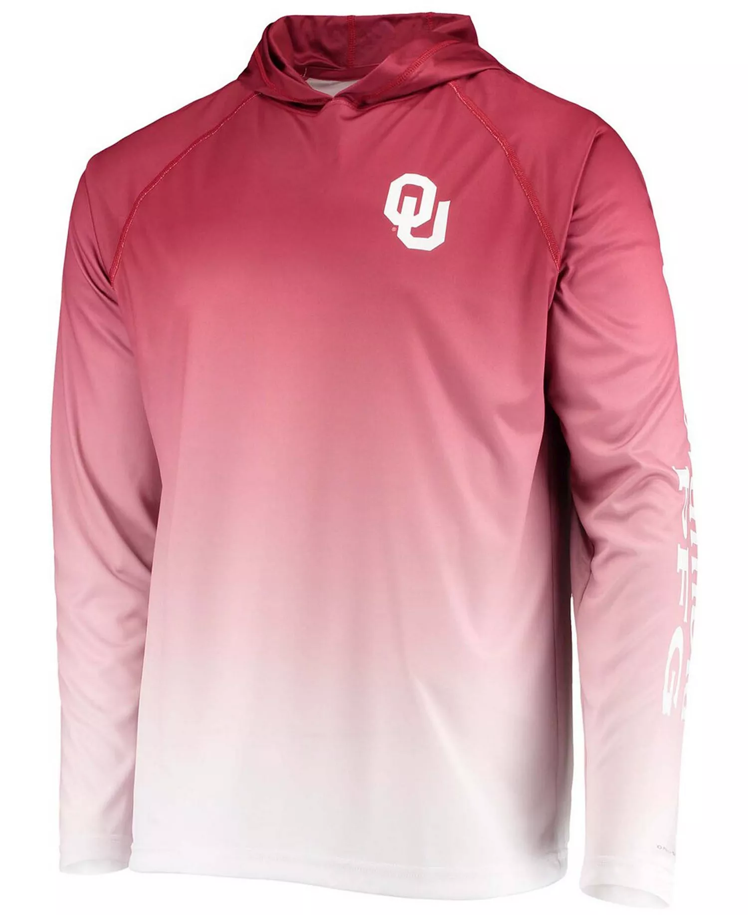 Men's Crimson Oklahoma Sooners Terminal Tackle Omni-Shade UPF 50 Long Sleeve Hooded T-shirt - Crimson - L