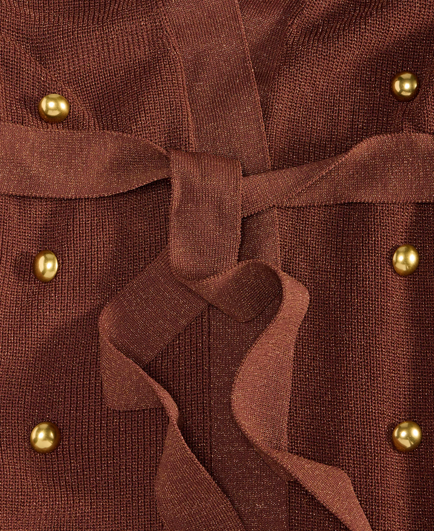 Plus Size Metallic Double-Breasted Cardigan, Created for Macy's - Moroccan Brown - 3X - Plus