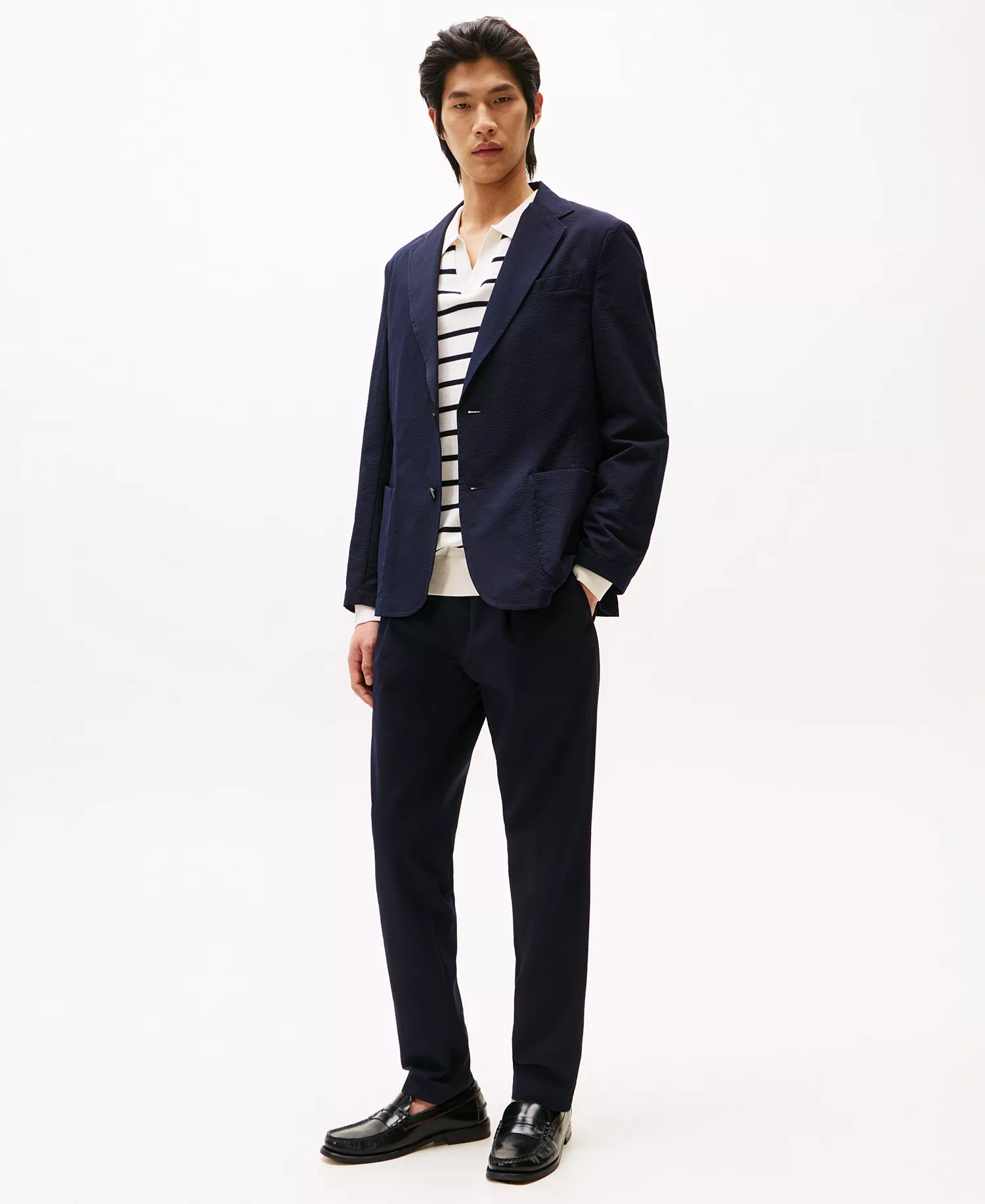 Men's Performance Notch Lapel Collar Blazer - Desert Sky - 48