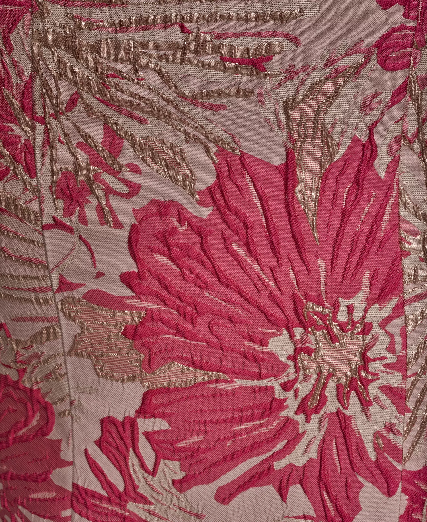 Women's Jacquard Bow-Trim One-Shoulder Gown - FUCHSIA MULTI - 10