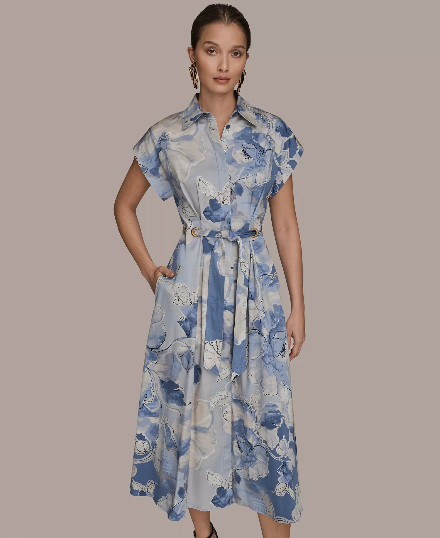 Women's Collared Short-Sleeve Dress - Tempest - 10