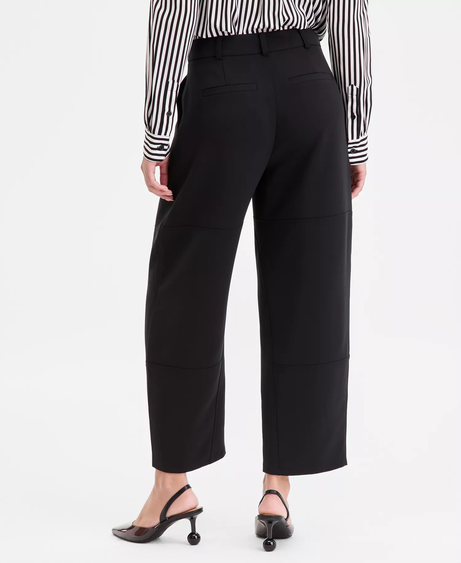 Women's Barrel-Leg Ankle Pants, Macy's Exclusive - Deep Black - 0