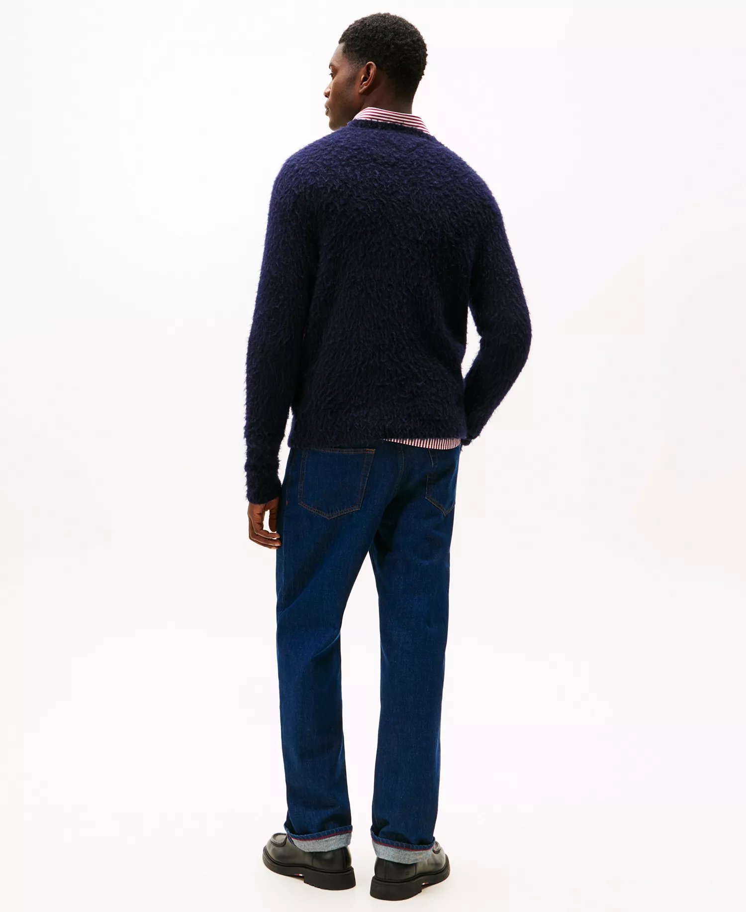 Men's Wool-Blend Colorblocked Alpaca Sweater - Desert Sky - M