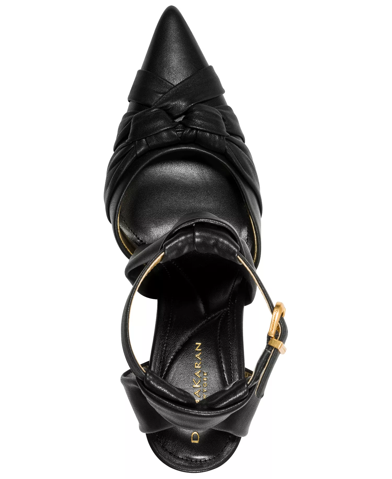 Women's Phia Strappy Pumps - Black Leather - 10M