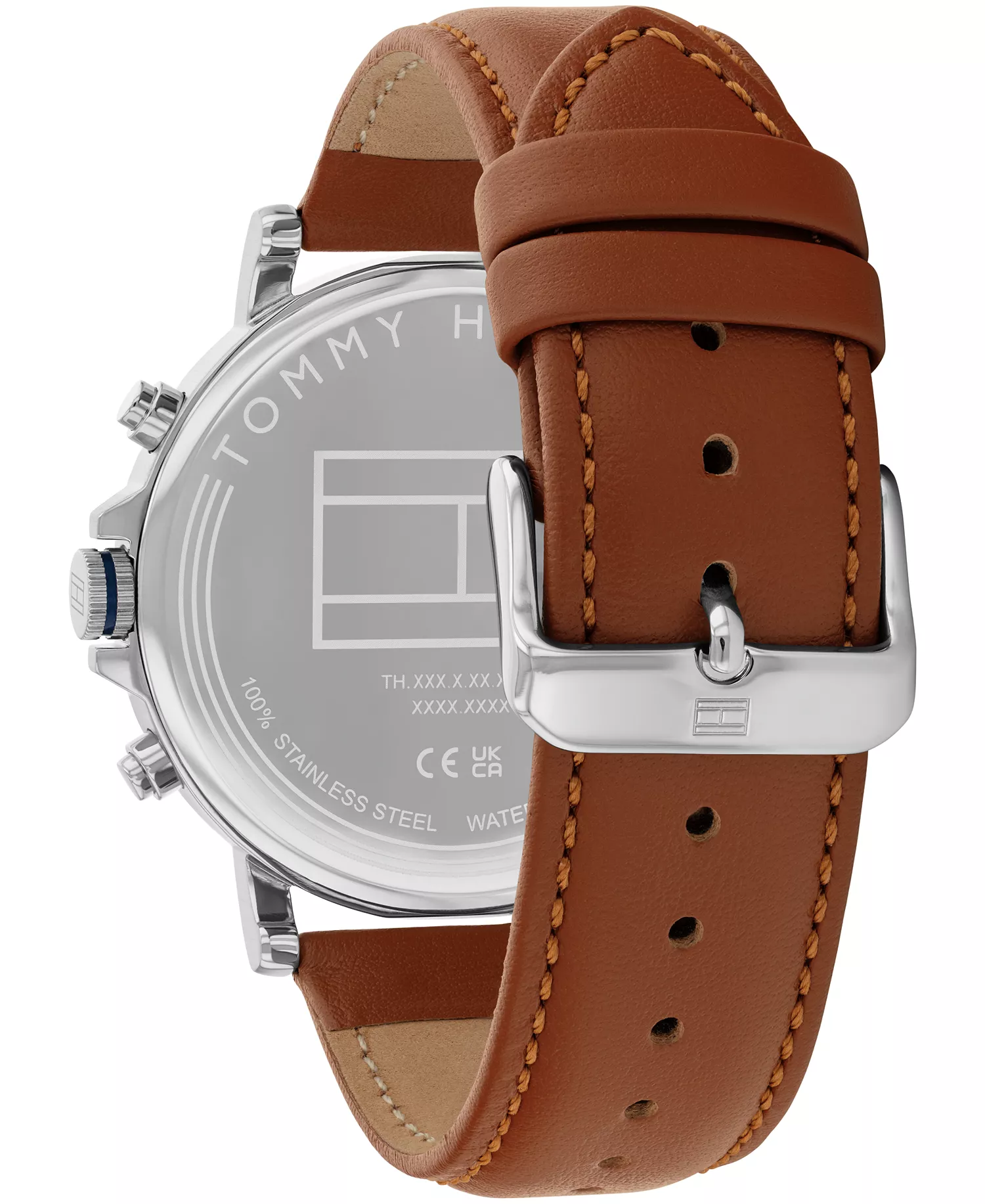 Men's Multifunction Brown Leather Strap Watch, 44mm - Brown - 44mm