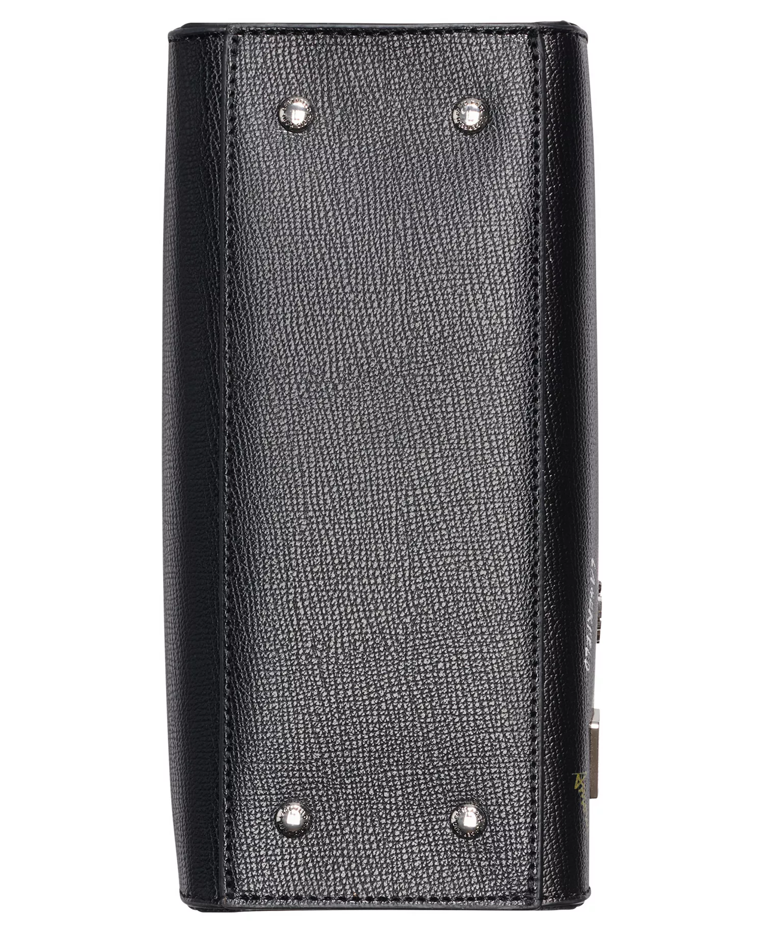 Maybelle Zip-Top Satchel Bag - Black/gold - Small