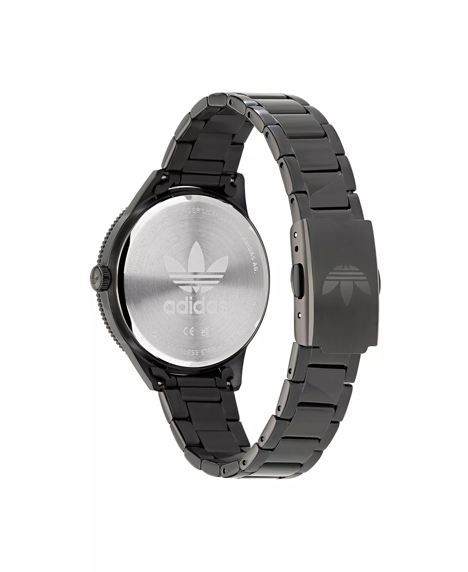 Unisex Three Hand Edition Three Small Black Stainless Steel Bracelet Watch 36mm