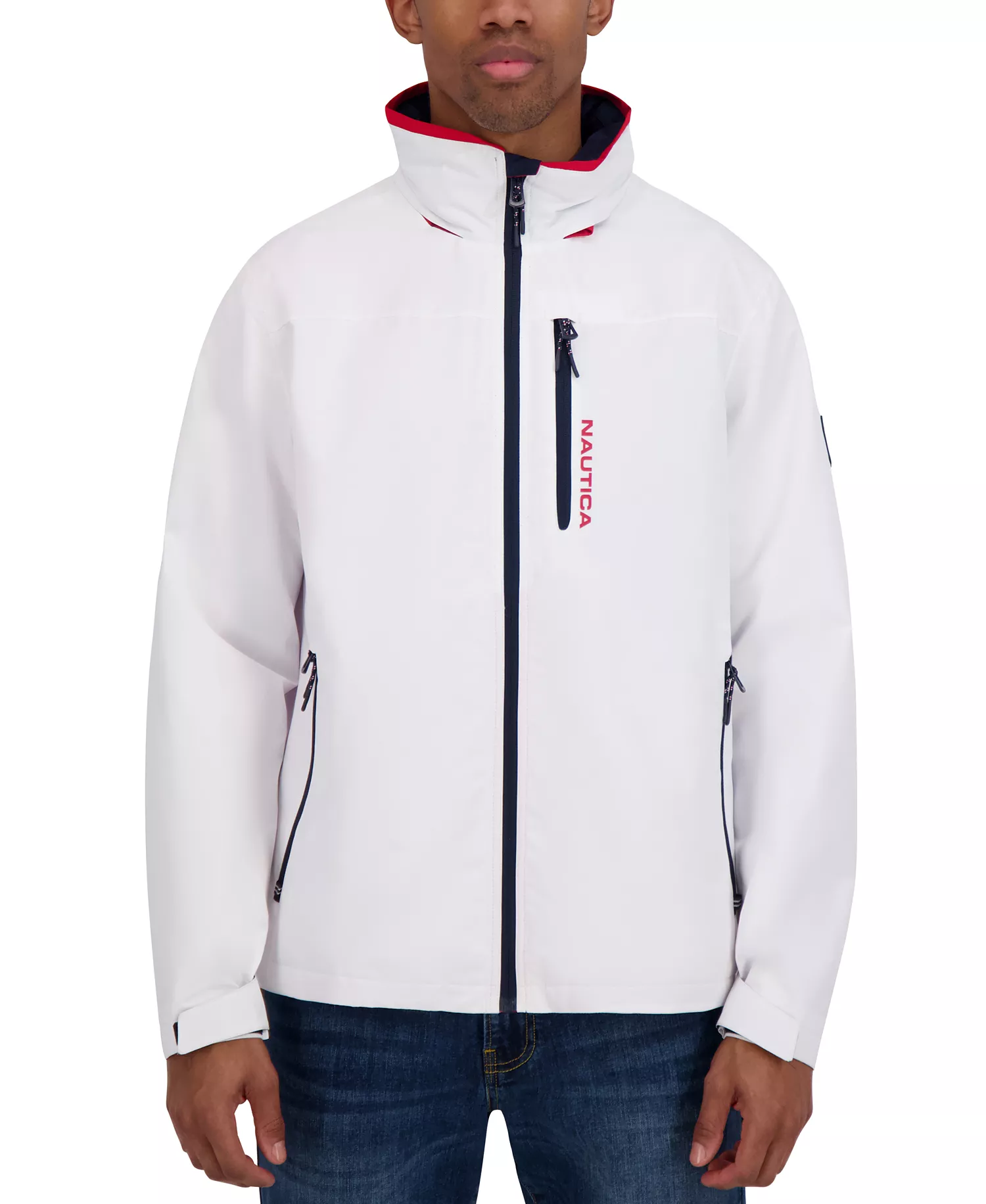 Men's Hooded Sailing Jacket - Bright White - 2XL