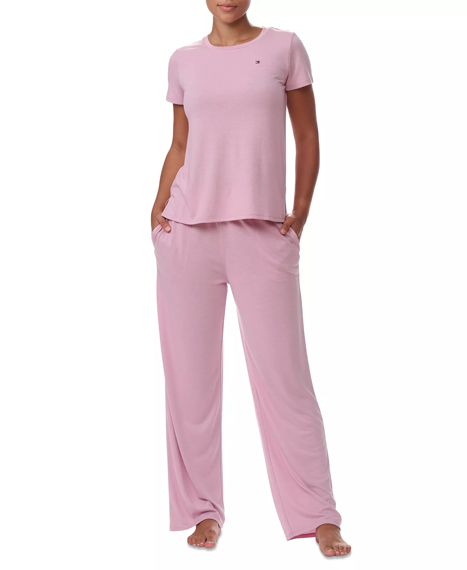 Women's Short-Sleeve Crewneck Sleep Tee - Breezy Orchid - L