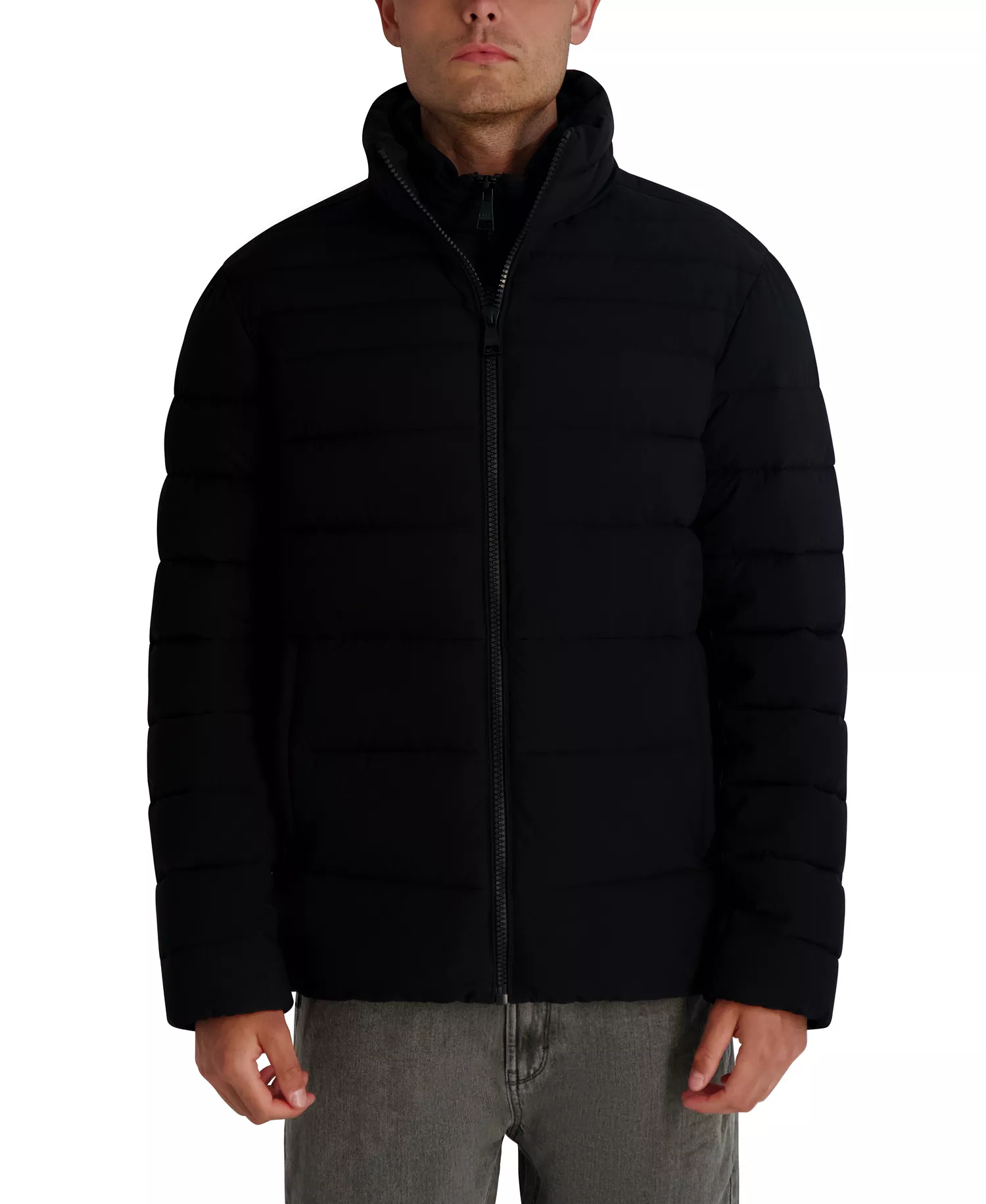 Men's Midweight Puffer Jacket - Black - 2XL