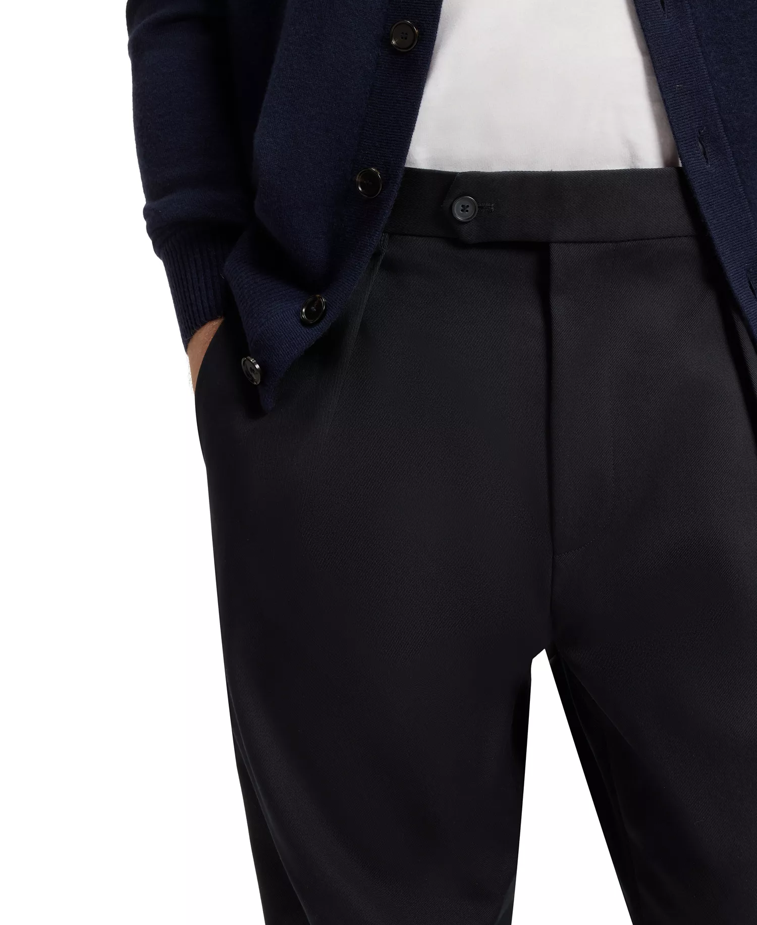 BECKHAM x BOSS Men's Stretch Cotton Slim-Fit Trousers - Dark Blue - 36R