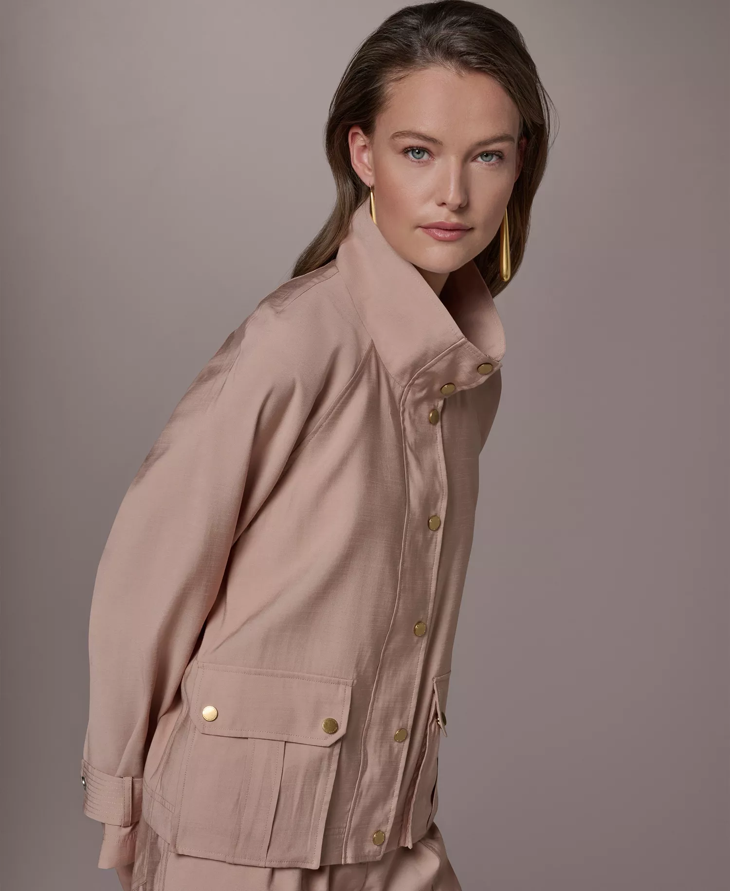 Women's Collared Neck Jacket - Umbria - L