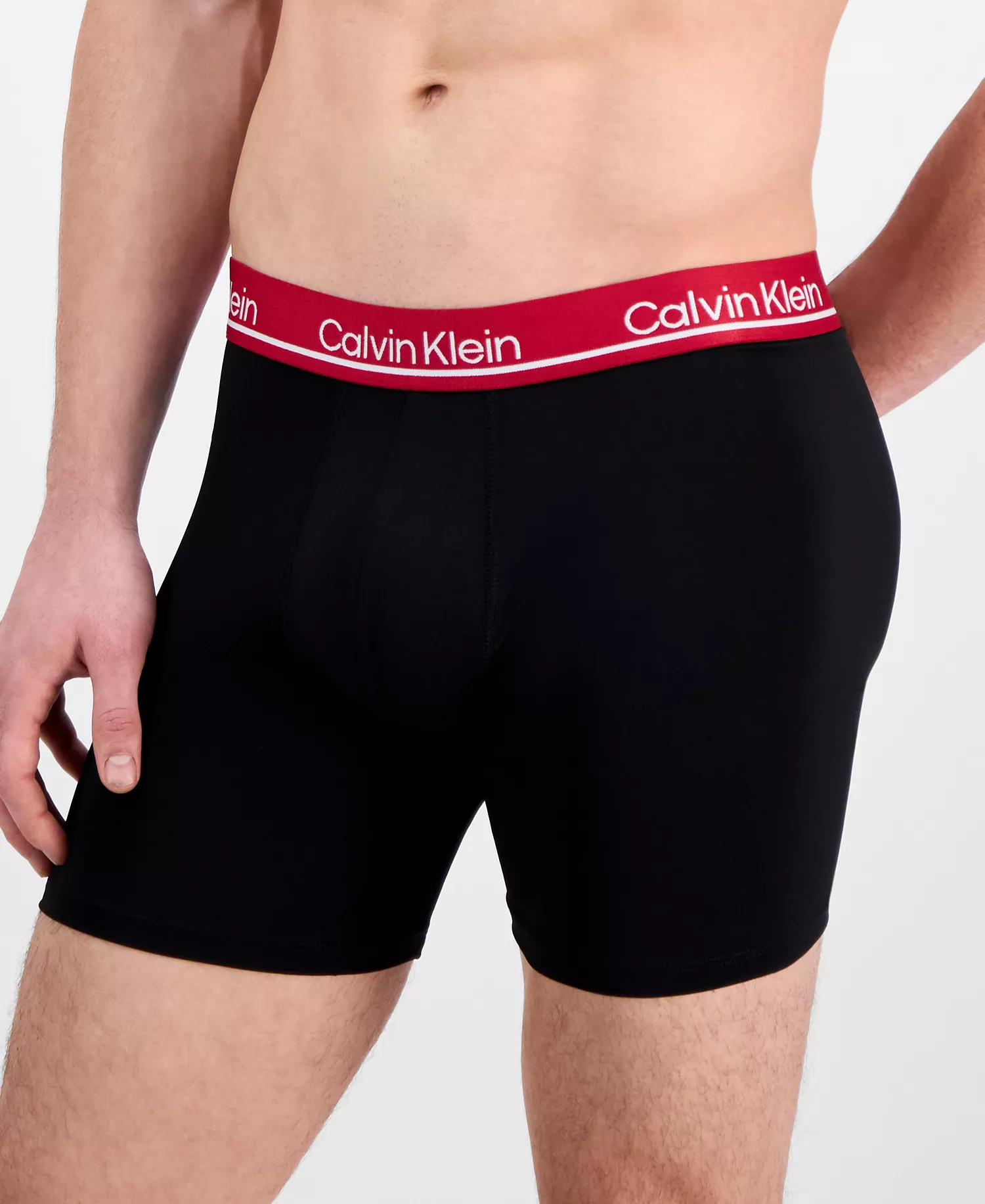 Men's Microfiber Plus Moisture-Wicking Boxer Briefs, Pack of 3  - Black Assorted - L