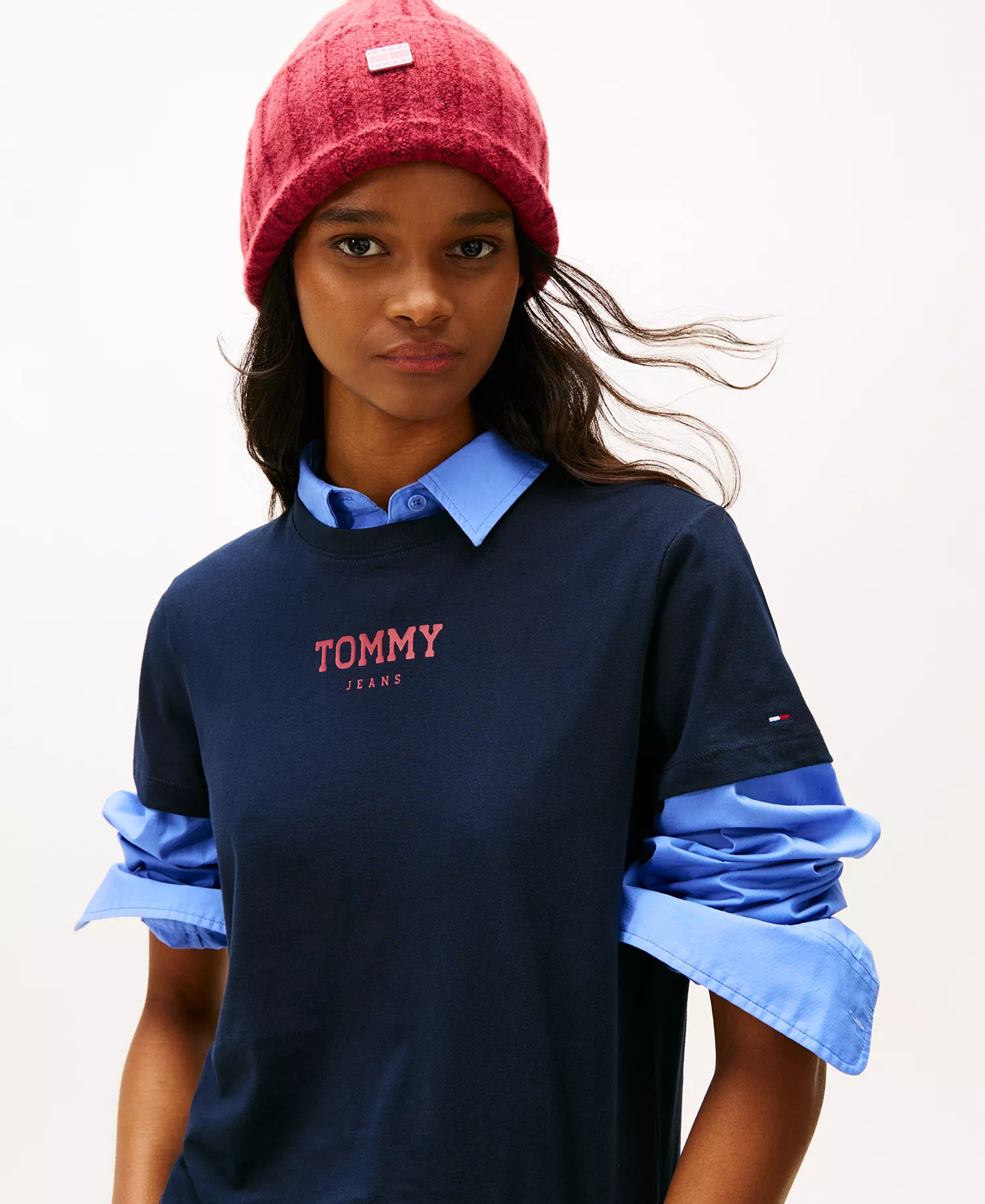 Women's Tommy Logo T-Shirt - Dark Night Navy - XS