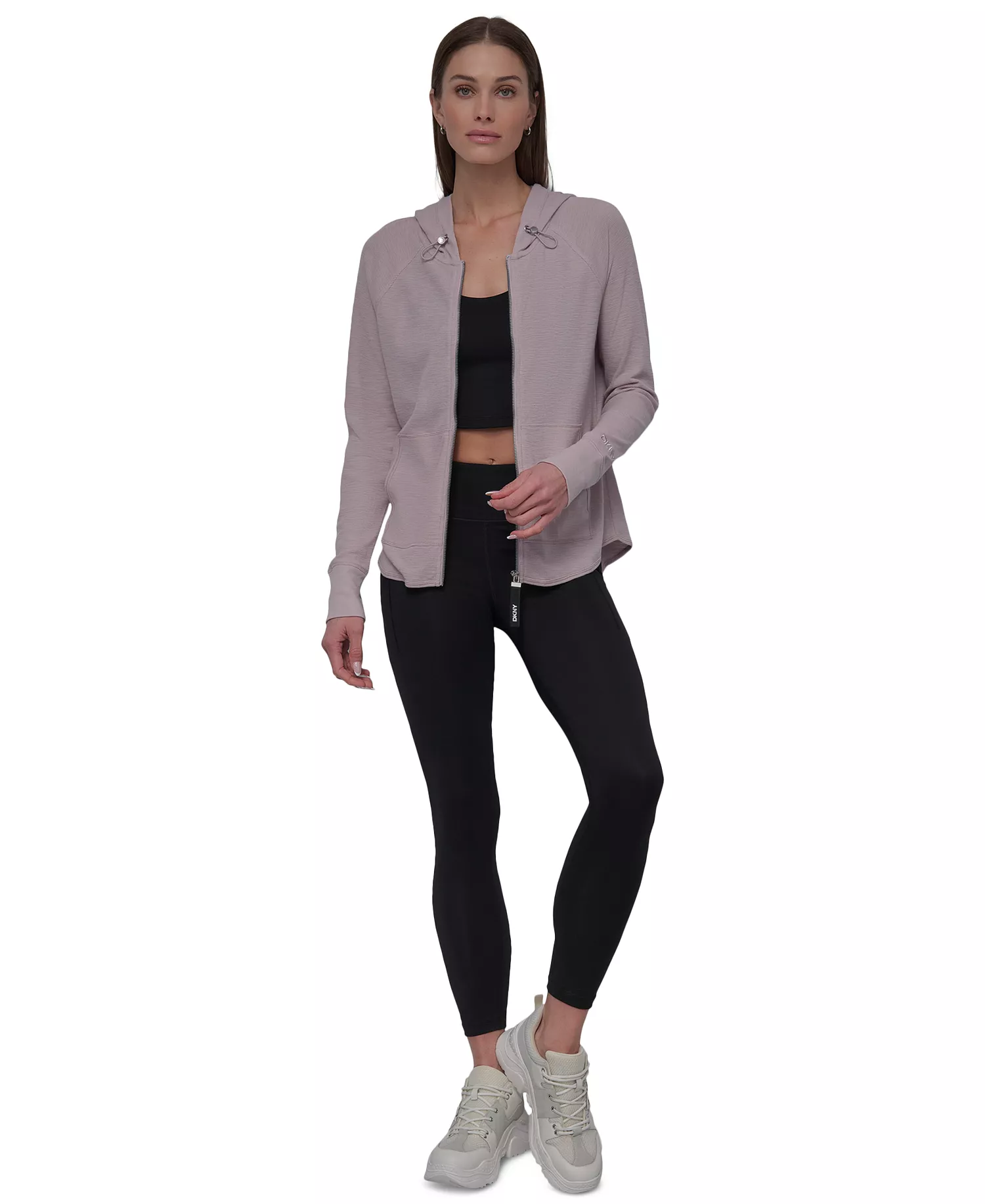 Women's Sport Zip-Front Hoodie - Black - L