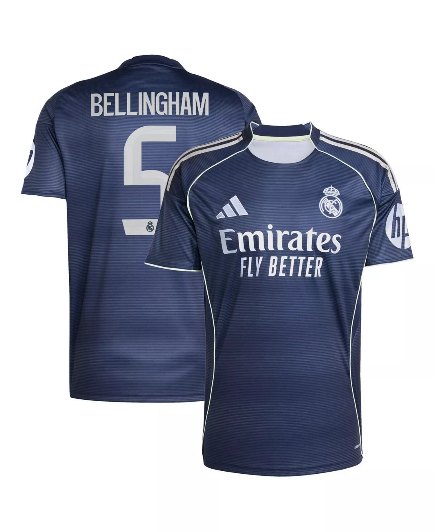 Men's Jude Bellingham Blue Real Madrid 2025/26 Away Replica Player Jersey - Blue - 2XL