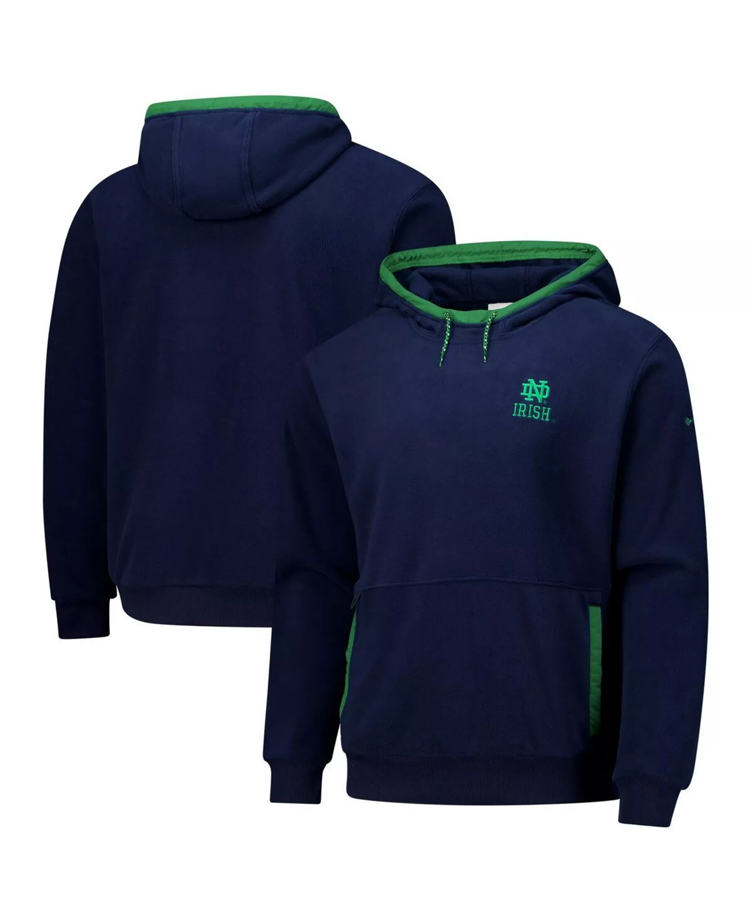 Men's Navy Notre Dame Fighting Irish Flanker Fleece Pullover Hoodie - Navy - M