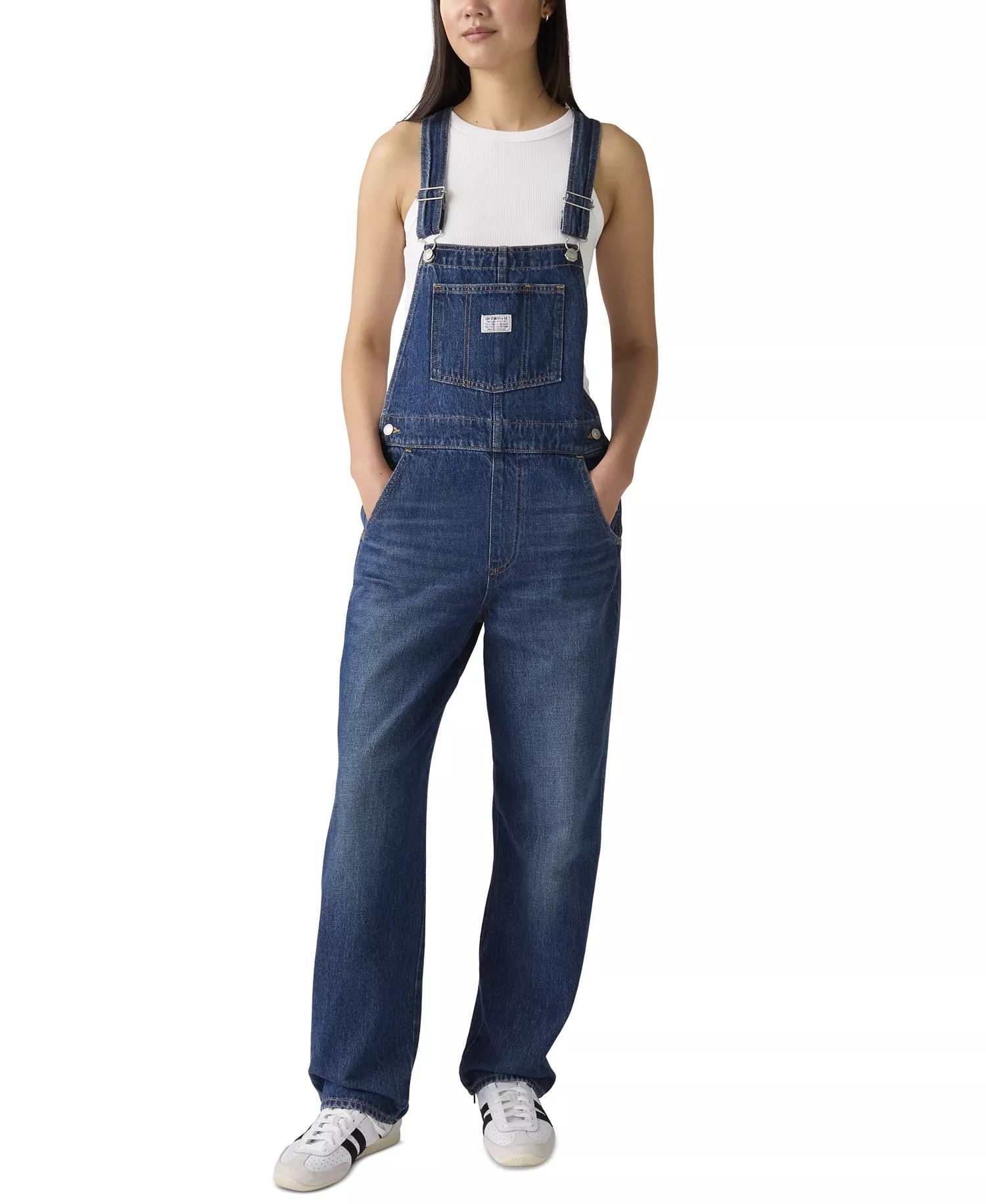Women's Vintage-Style Cotton Denim Overalls - Propose To Me - L