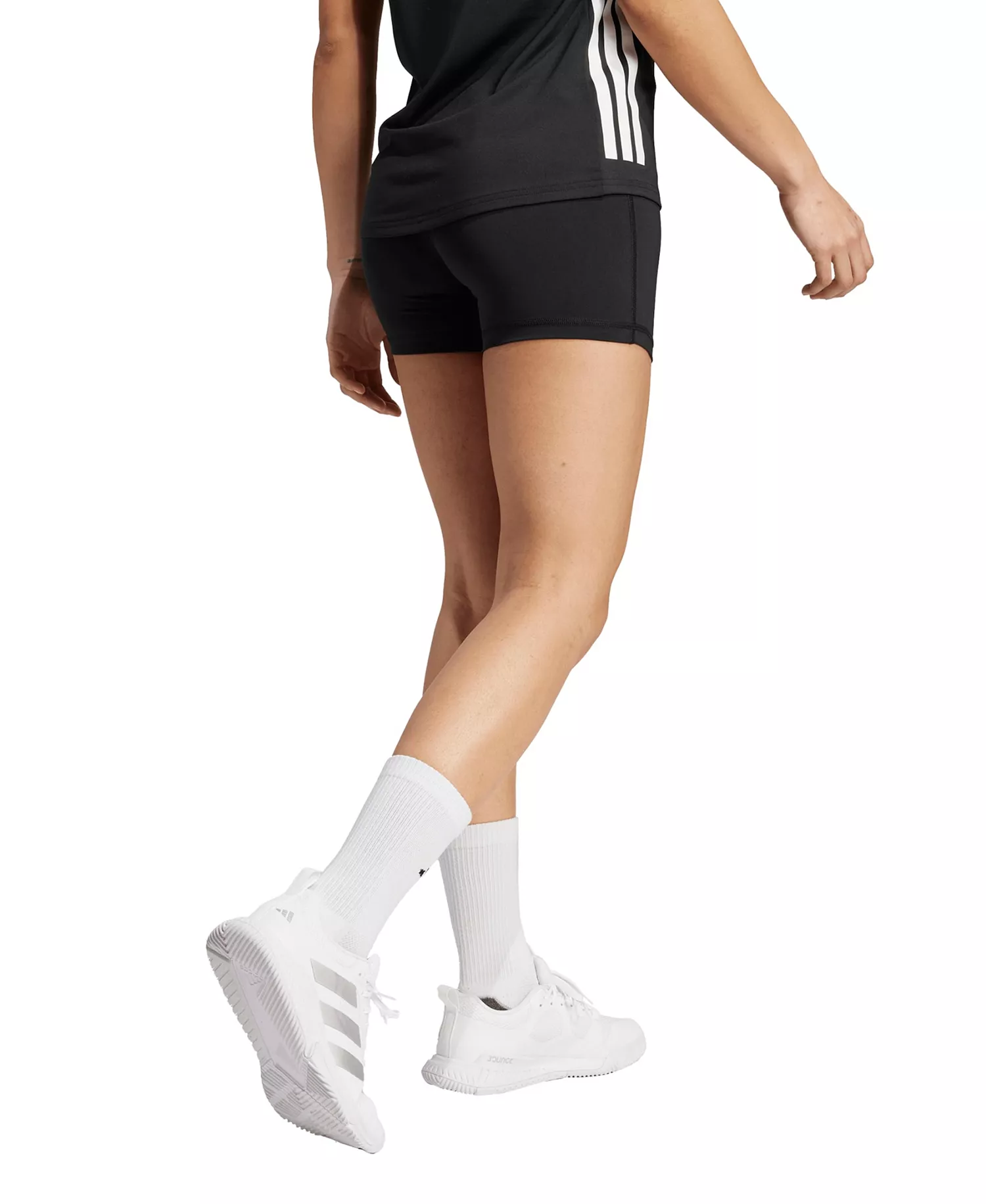 Women's Volleyball 4-Inch Mid Rise Shorts - Black - L