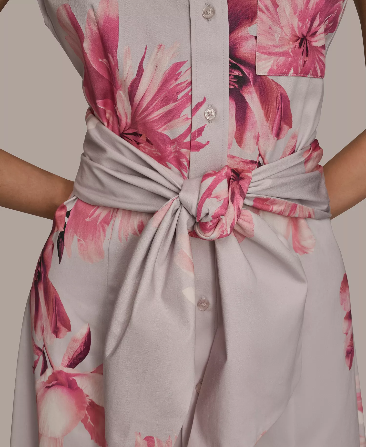 Women's Cap Sleeve Dress - Pink Sands Multi - L