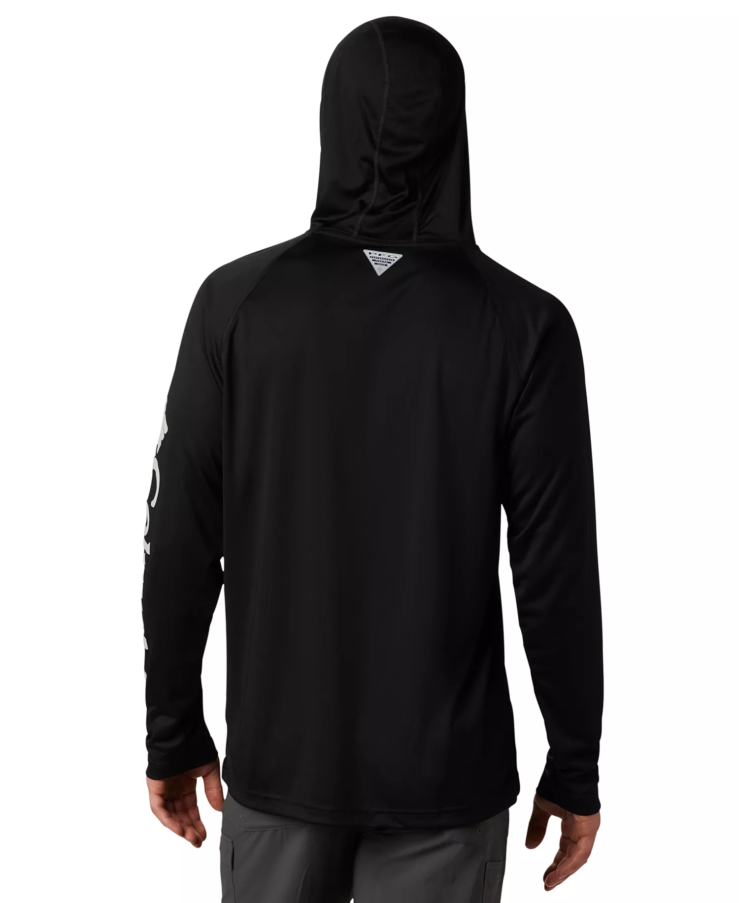 Men's Terminal Tackle UPF 50 Hoodie - Black, Cool Grey Logo - L