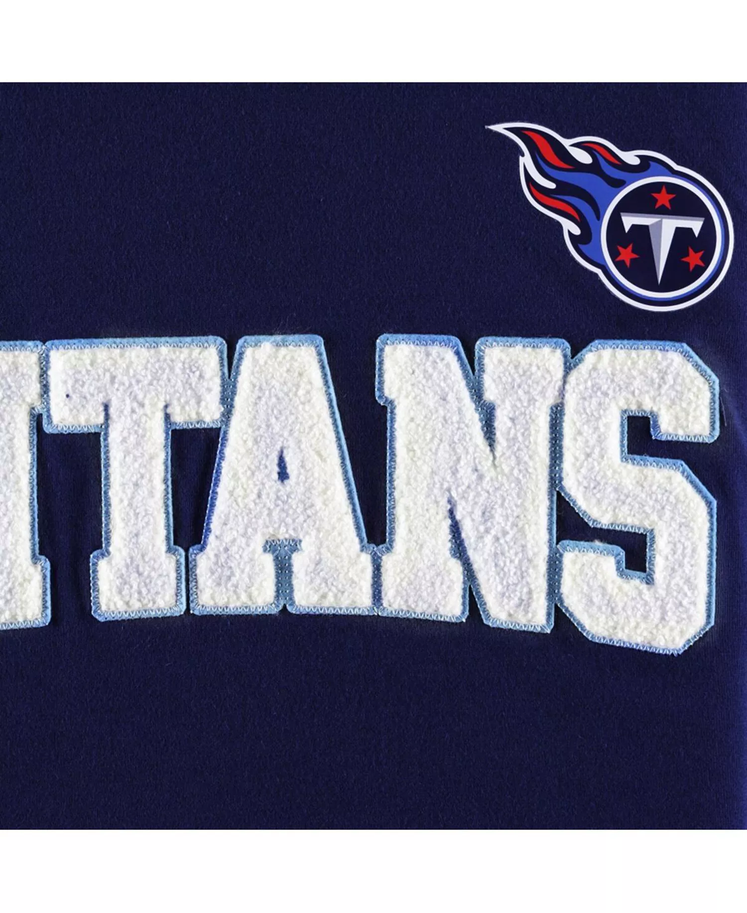 Men's Navy, White Tennessee Titans Alex Long Sleeve Hoodie T-shirt - Navy, White - 2XL