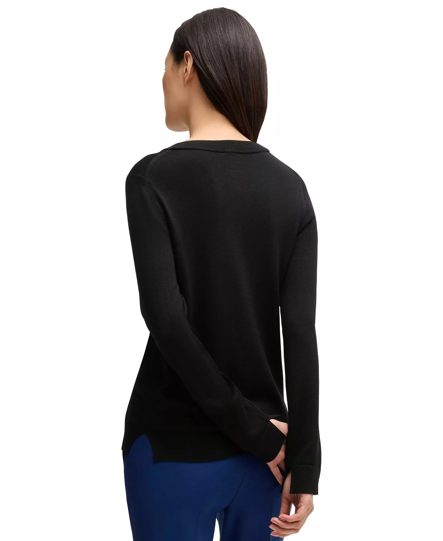 Women's Crew-Neck Sweater - Black - S